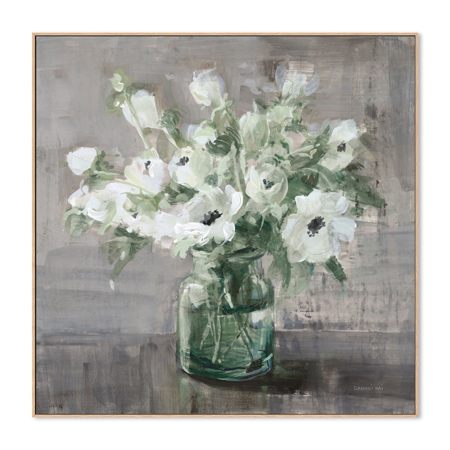 wall-art-print-canvas-poster-framed-Fresh Sage Anemones , By Danhui Nai-4