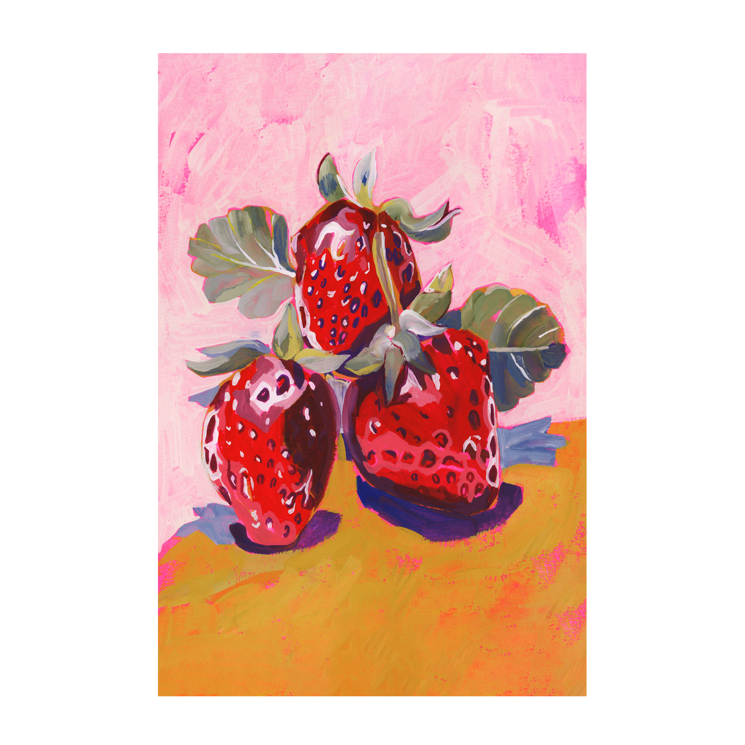 wall-art-print-canvas-poster-framed-Fresh Strawberries , By Lucrecia Caporale-1