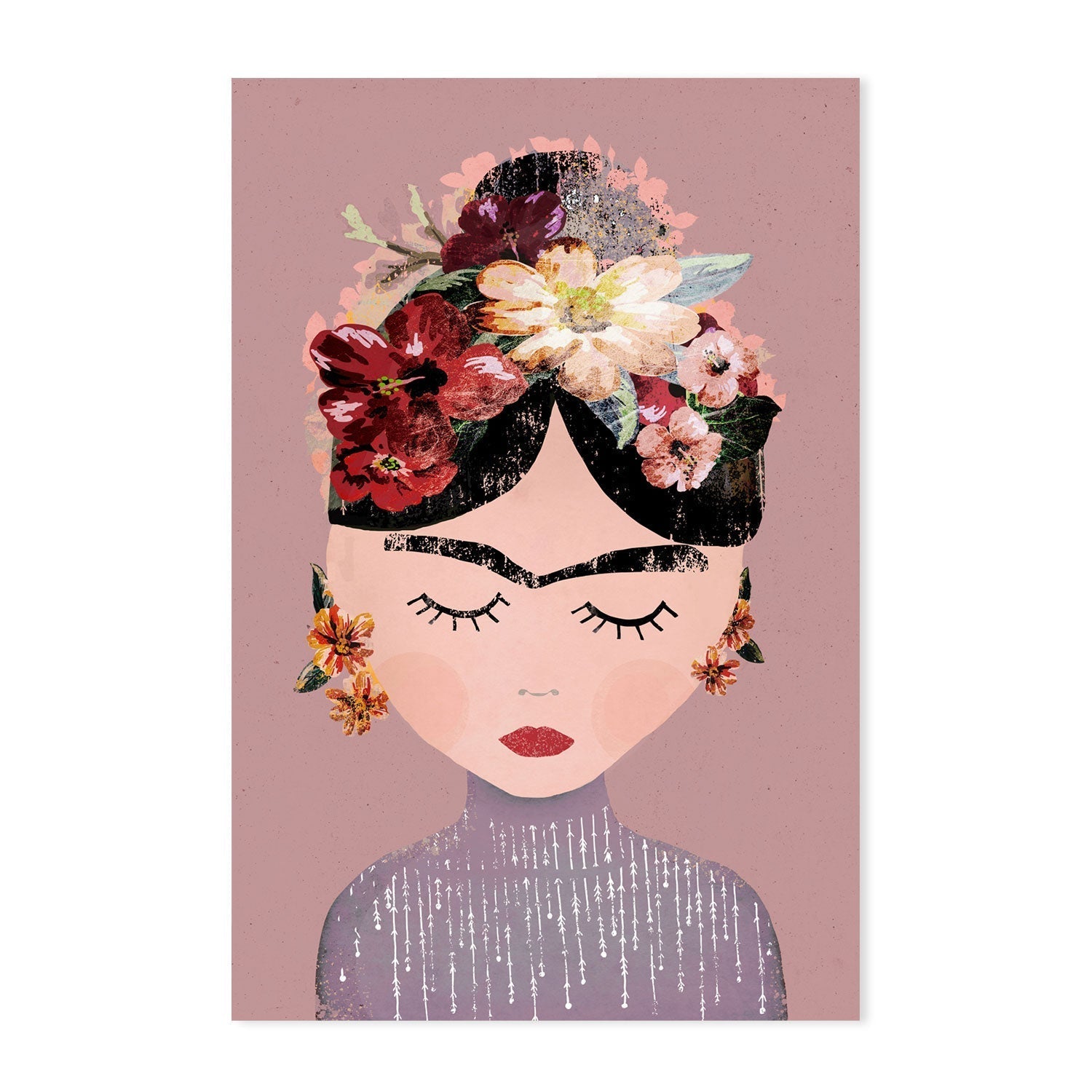 wall-art-print-canvas-poster-framed-Frida, Pastel Version , By Treechild-GIOIA-WALL-ART