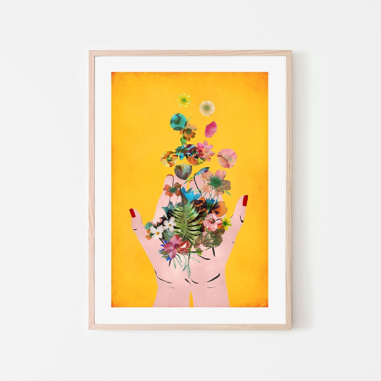 wall-art-print-canvas-poster-framed-Frida's Hand, Yellow Version , By Treechild-GIOIA-WALL-ART