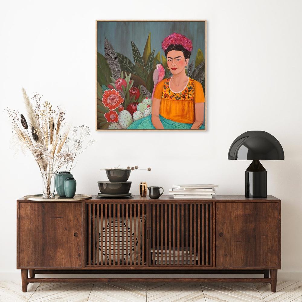 wall-art-print-canvas-poster-framed-Fridas Home, Blue-by-Sylvie Demers-Gioia Wall Art