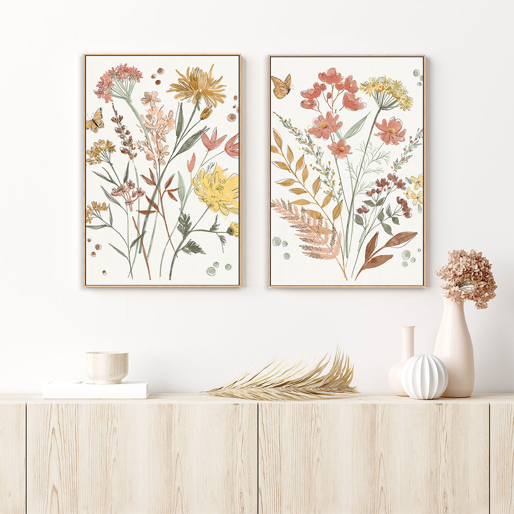 wall-art-print-canvas-poster-framed-Full Bloom, Style A & B, Set Of 2 , By Anne Tavoletti-2