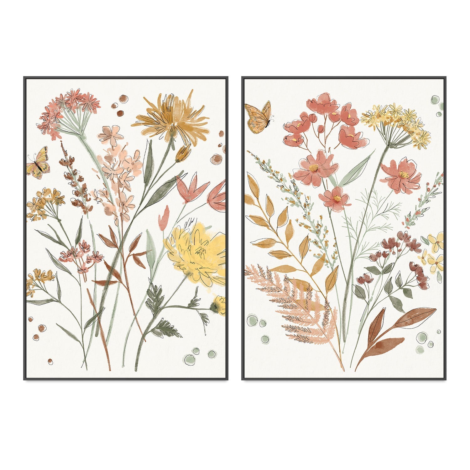 wall-art-print-canvas-poster-framed-Full Bloom, Style A & B, Set Of 2 , By Anne Tavoletti-3