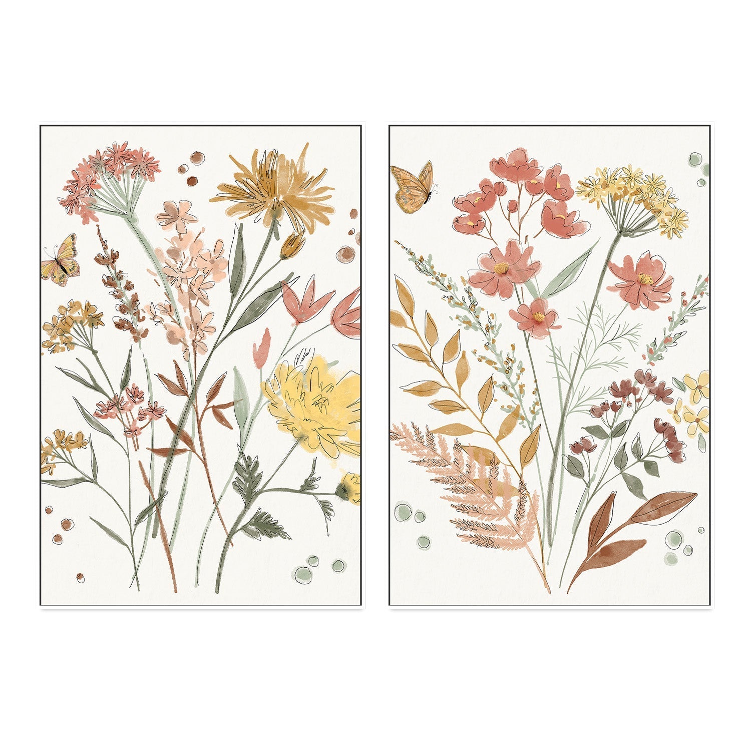 wall-art-print-canvas-poster-framed-Full Bloom, Style A & B, Set Of 2 , By Anne Tavoletti-5