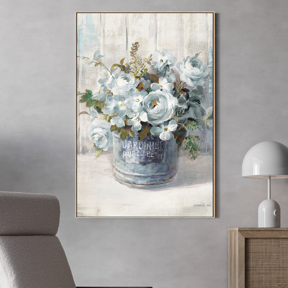 wall-art-print-canvas-poster-framed-Garden Blooms Blue, Style A , By Danhui Nai-2