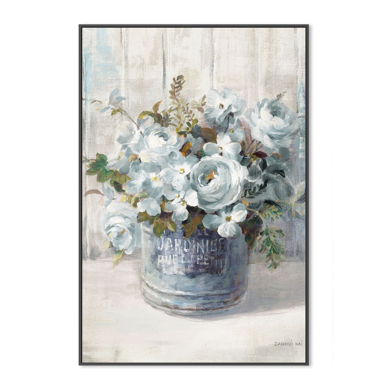 wall-art-print-canvas-poster-framed-Garden Blooms Blue, Style A , By Danhui Nai-3