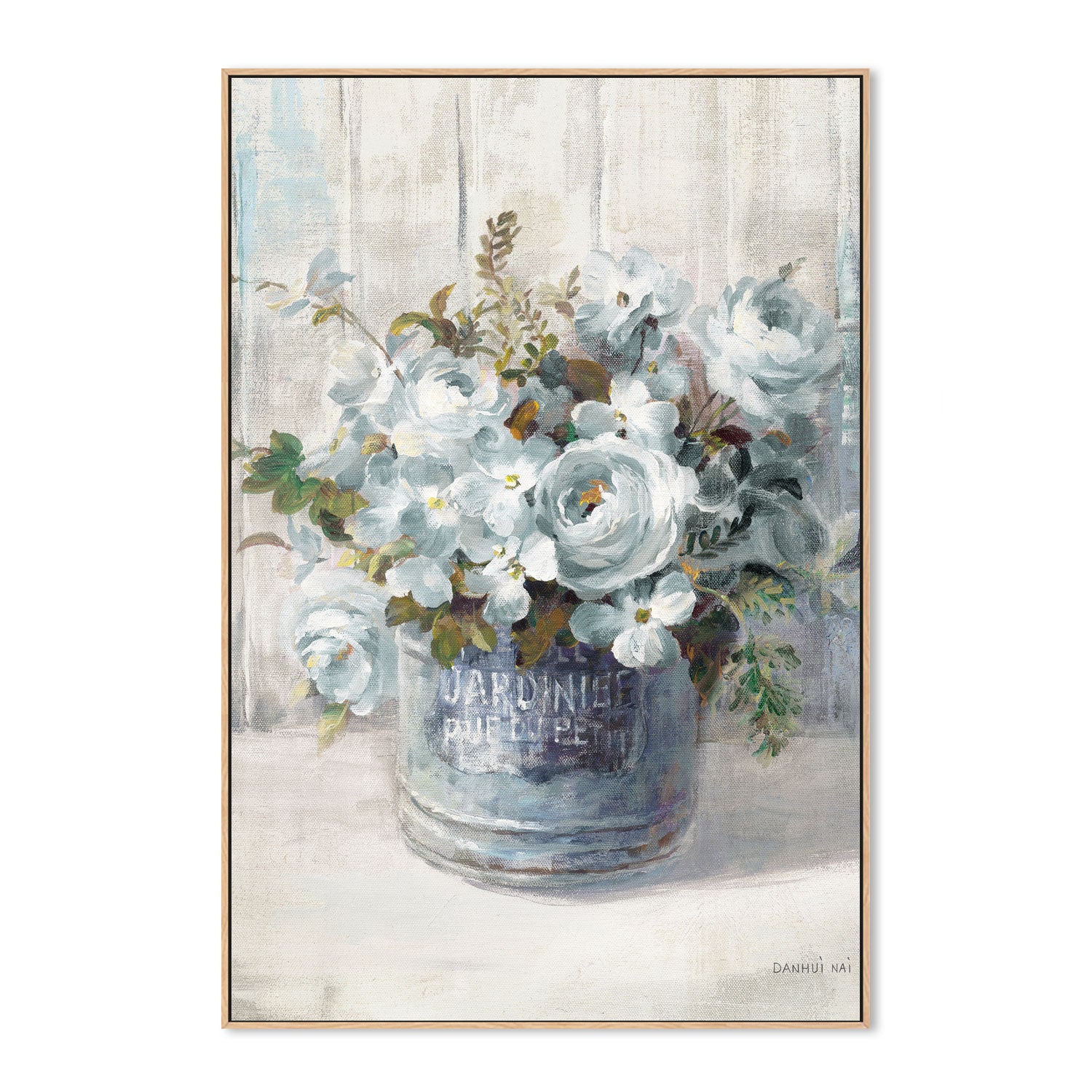 wall-art-print-canvas-poster-framed-Garden Blooms Blue, Style A , By Danhui Nai-4