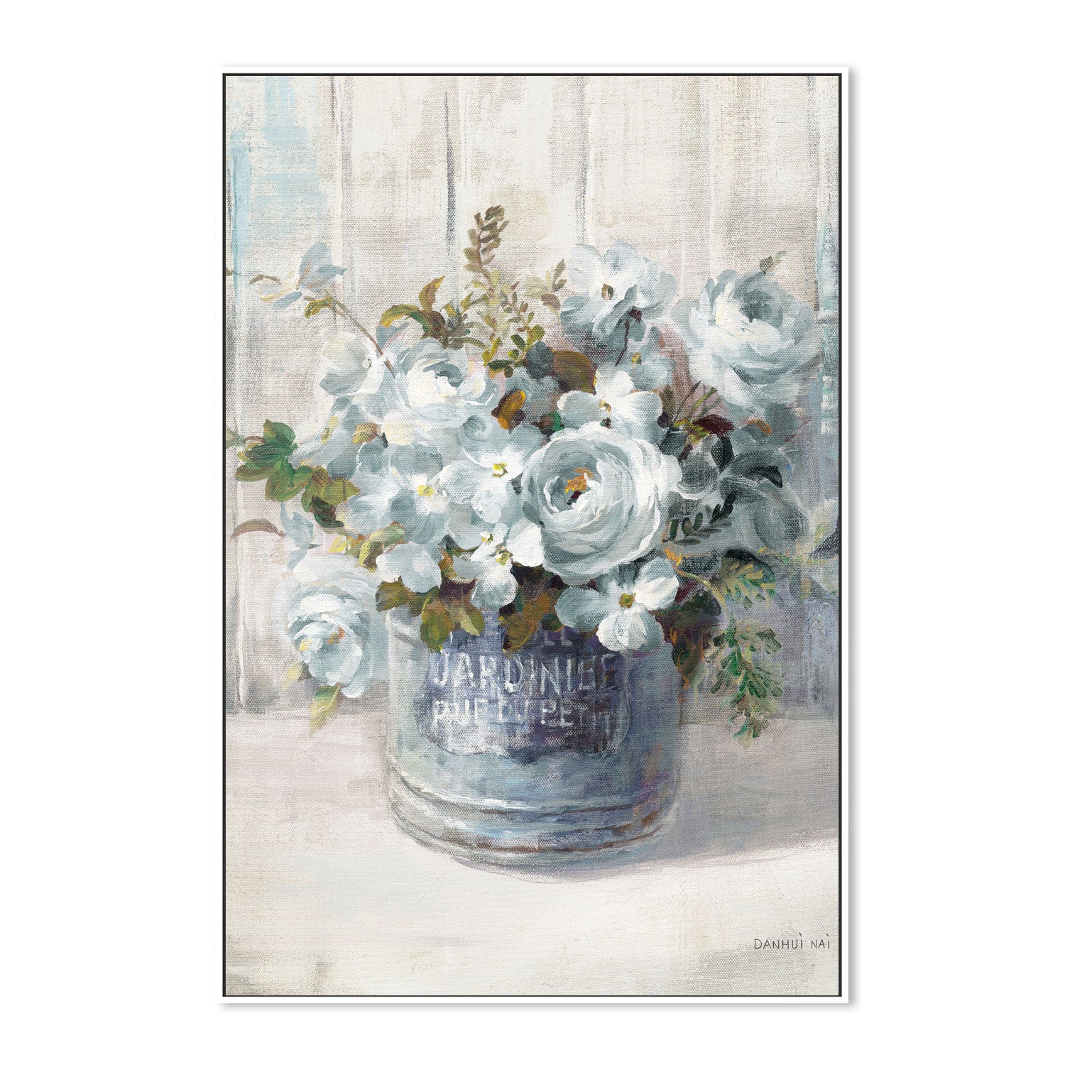 wall-art-print-canvas-poster-framed-Garden Blooms Blue, Style A , By Danhui Nai-5