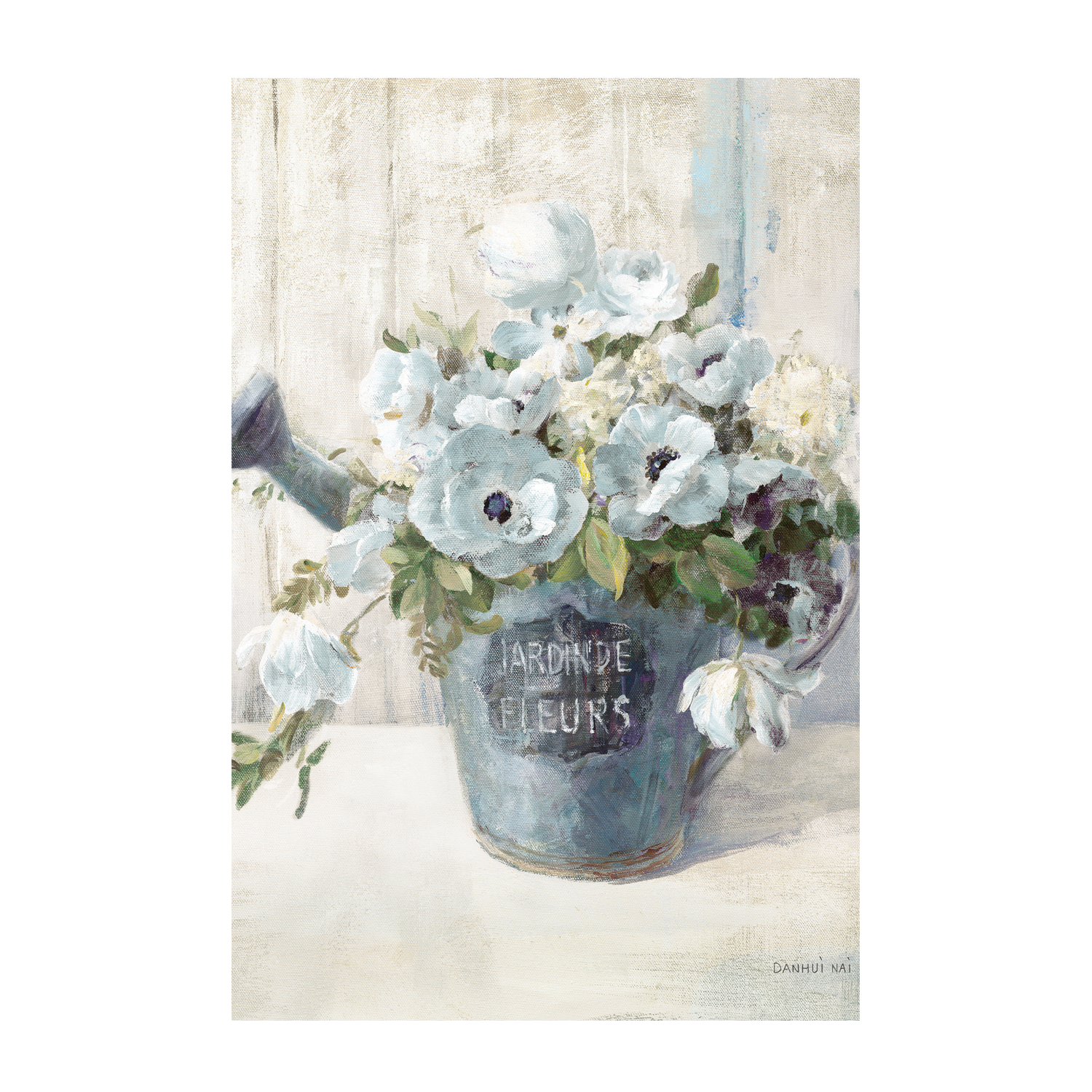 wall-art-print-canvas-poster-framed-Garden Blooms Blue, Style B , By Danhui Nai-1