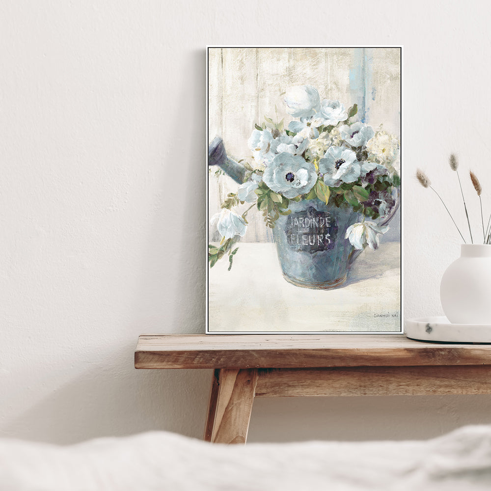 wall-art-print-canvas-poster-framed-Garden Blooms Blue, Style B , By Danhui Nai-2