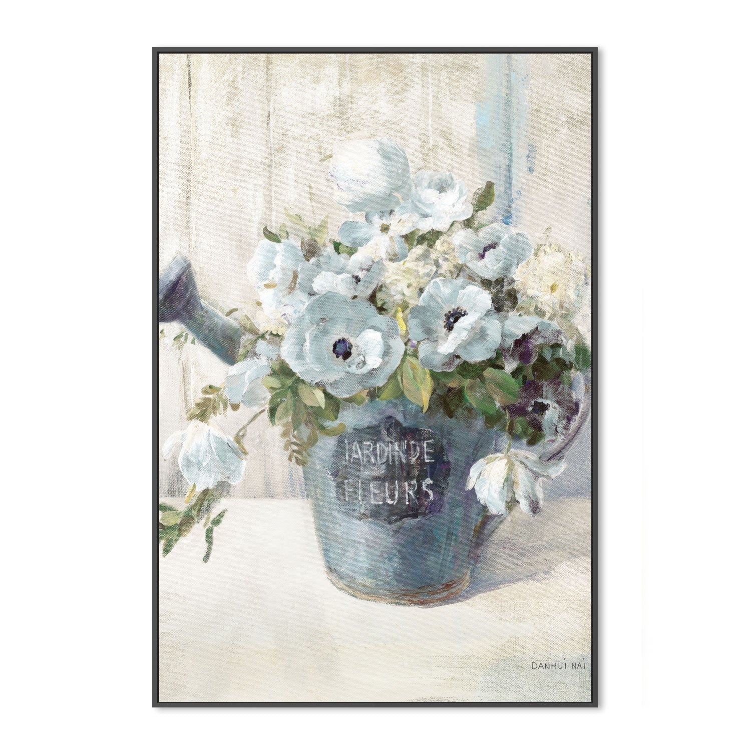 wall-art-print-canvas-poster-framed-Garden Blooms Blue, Style B , By Danhui Nai-3