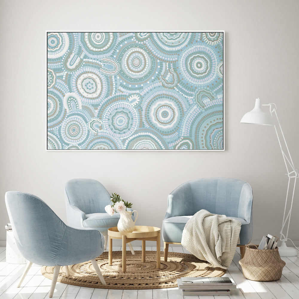 wall-art-print-canvas-poster-framed-Gathering Bora Rings Among The Blue Hills , By Leah Cummins-GIOIA-WALL-ART