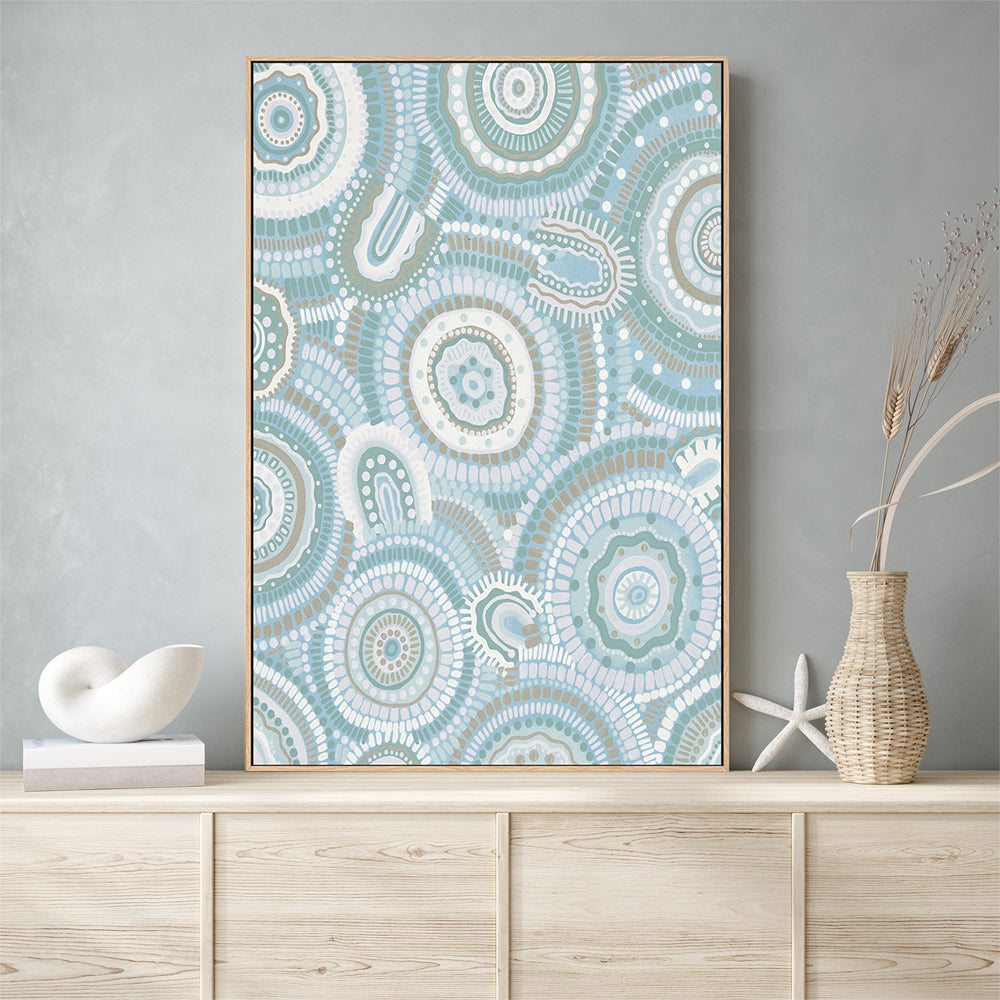 wall-art-print-canvas-poster-framed-Gathering Bora Rings Among The Blue Hills, Style A , By Leah Cummins-GIOIA-WALL-ART