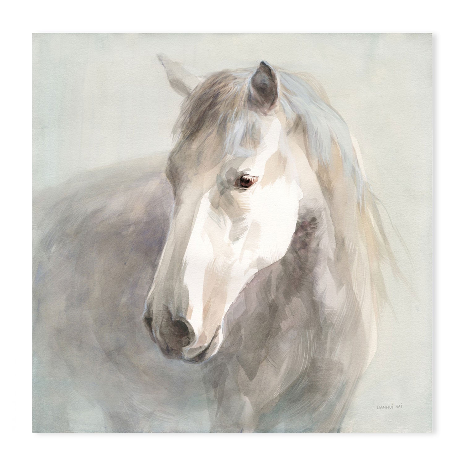 wall-art-print-canvas-poster-framed-Gentle Horse-by-Danhui Nai-Gioia Wall Art