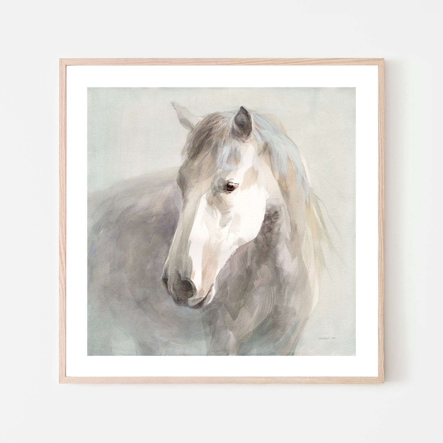 wall-art-print-canvas-poster-framed-Gentle Horse-by-Danhui Nai-Gioia Wall Art