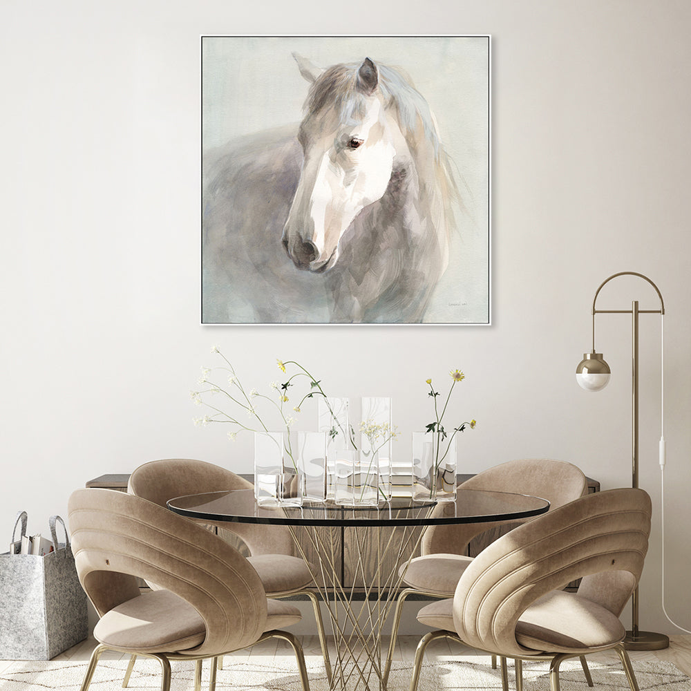 wall-art-print-canvas-poster-framed-Gentle Horse-by-Danhui Nai-Gioia Wall Art