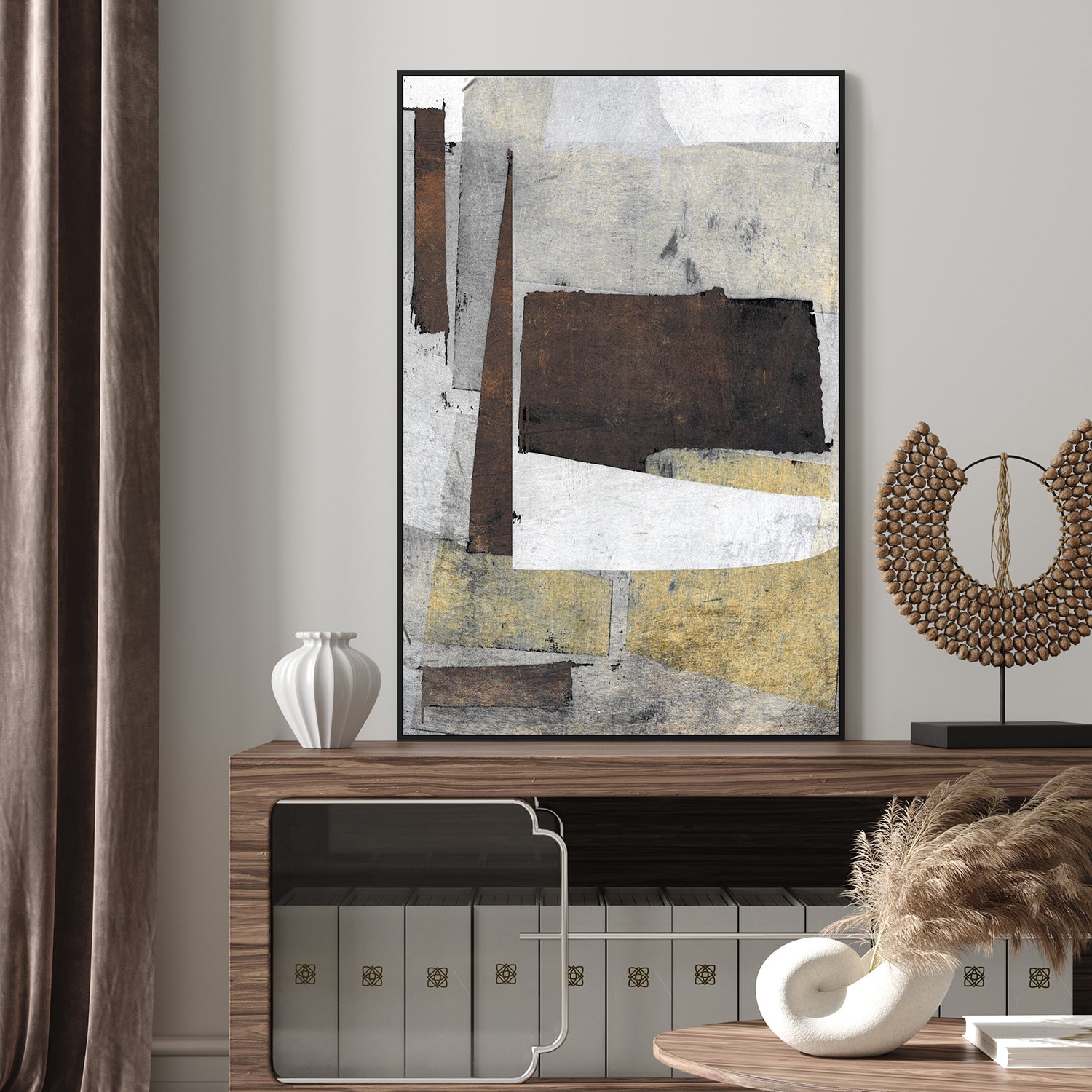 wall-art-print-canvas-poster-framed-Geometric Abstract , By Dan Hobday-by-Dan Hobday-Gioia Wall Art