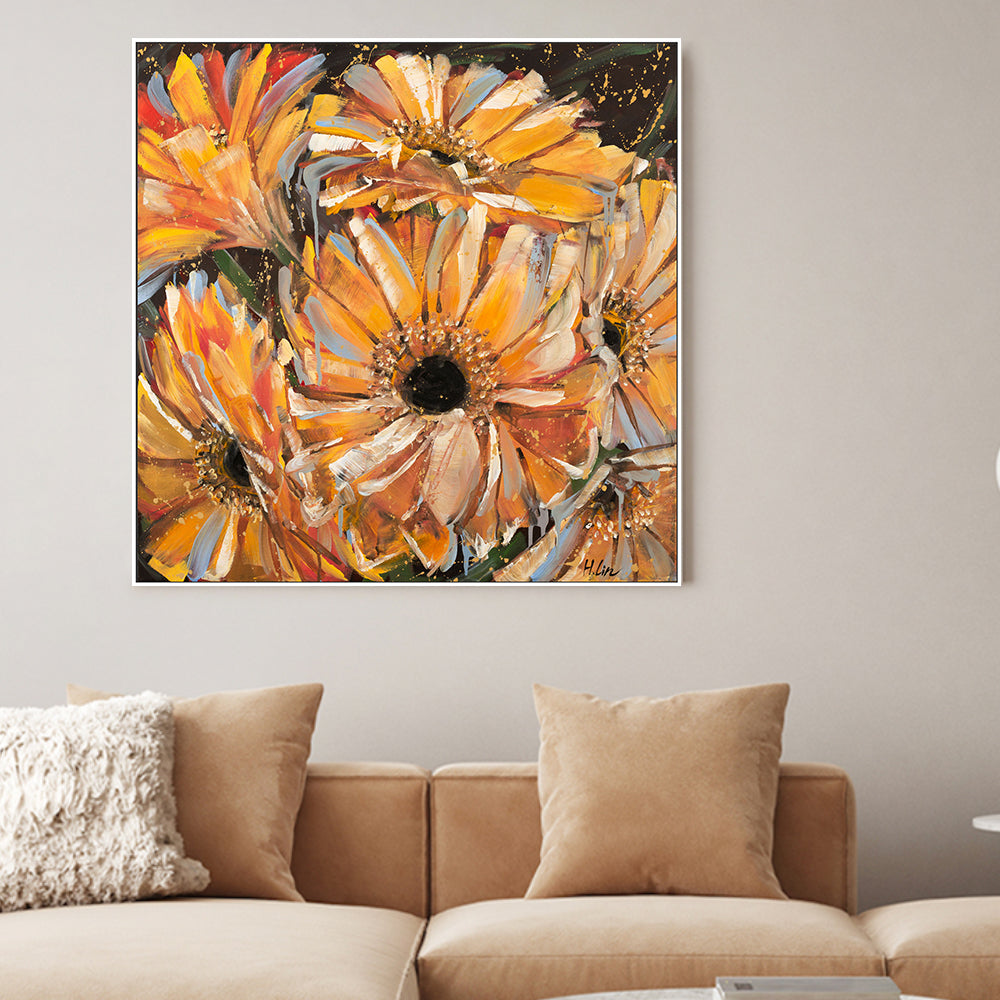 wall-art-print-canvas-poster-framed-Gerbera Daisies , By Hsin Lin-GIOIA-WALL-ART