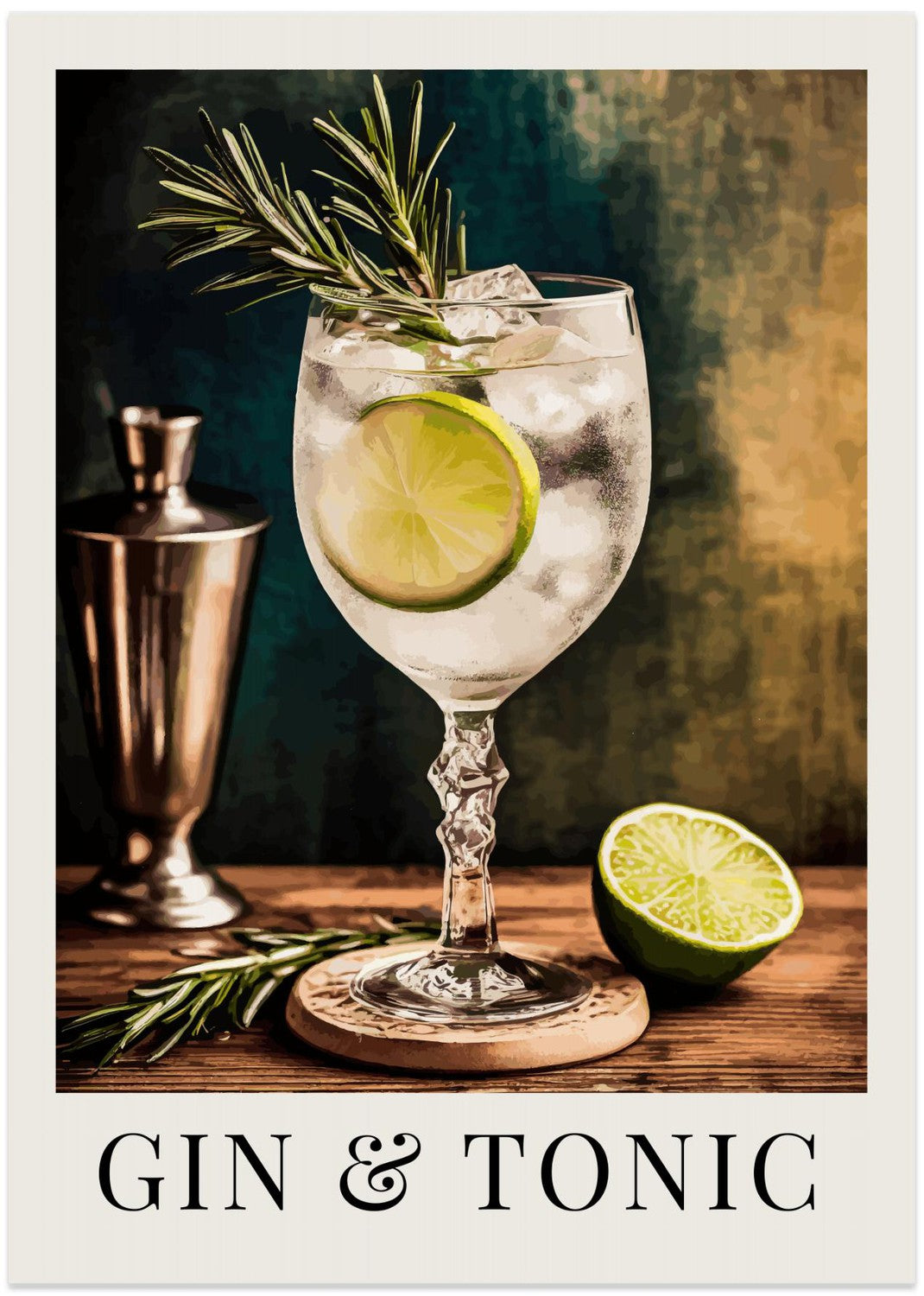 wall-art-print-canvas-poster-framed-Gin &amp; Tonic , By Andreas Magnusson-1