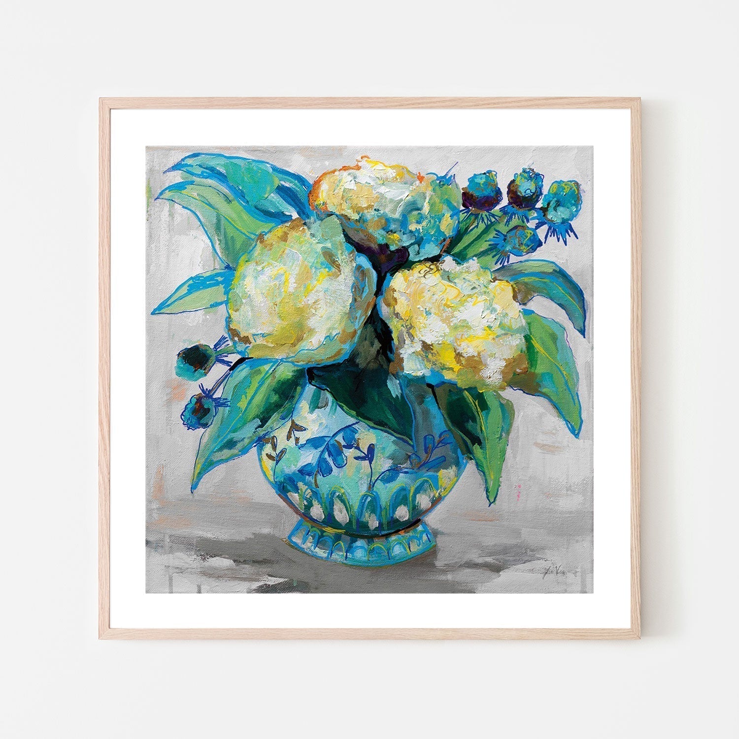 wall-art-print-canvas-poster-framed-Ginger Jar Gray, Style A-by-Jeanette Vertentes-Gioia Wall Art