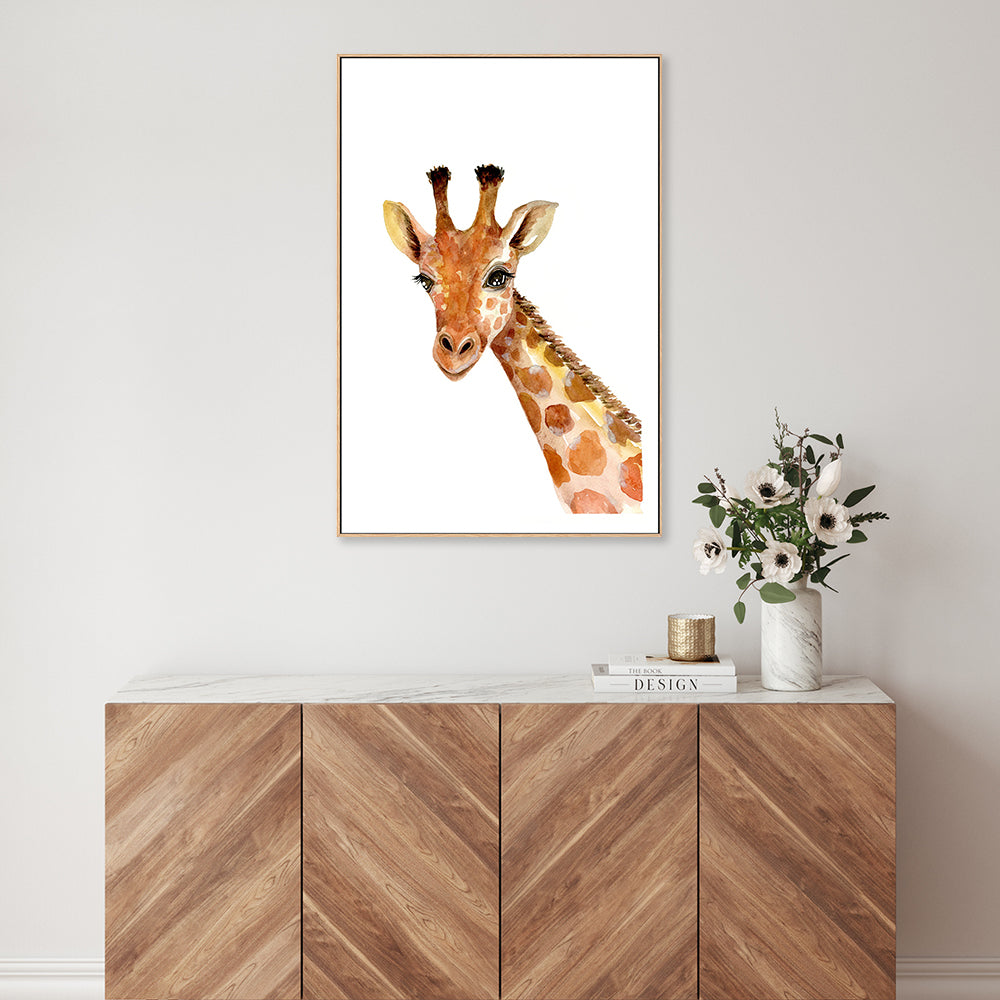 wall-art-print-canvas-poster-framed-Giraffe , By Jessie Mitchelson-GIOIA-WALL-ART