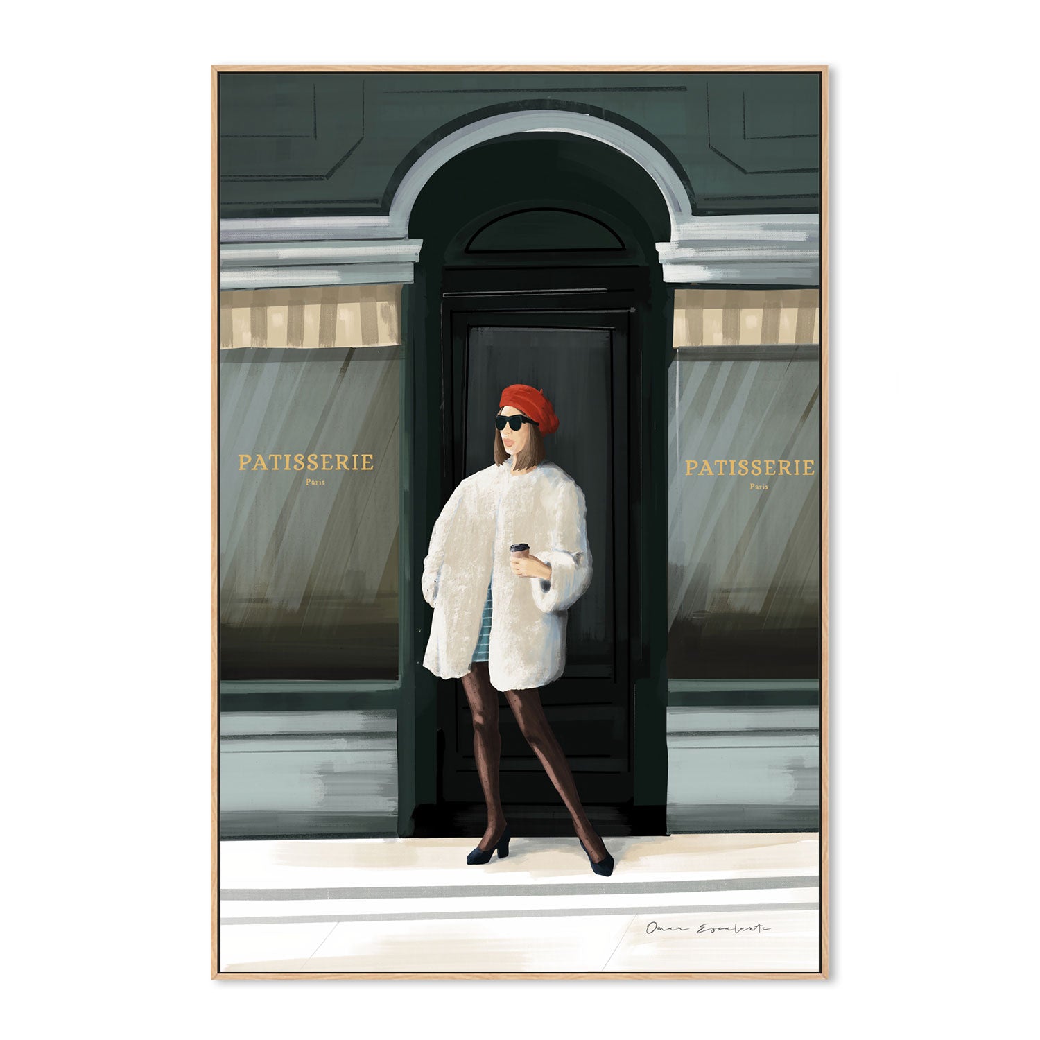 wall-art-print-canvas-poster-framed-Girl in Paris , By Omar Escalante-GIOIA-WALL-ART