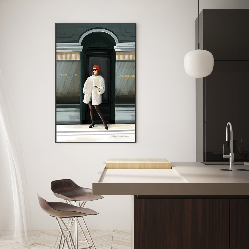 wall-art-print-canvas-poster-framed-Girl in Paris , By Omar Escalante-GIOIA-WALL-ART