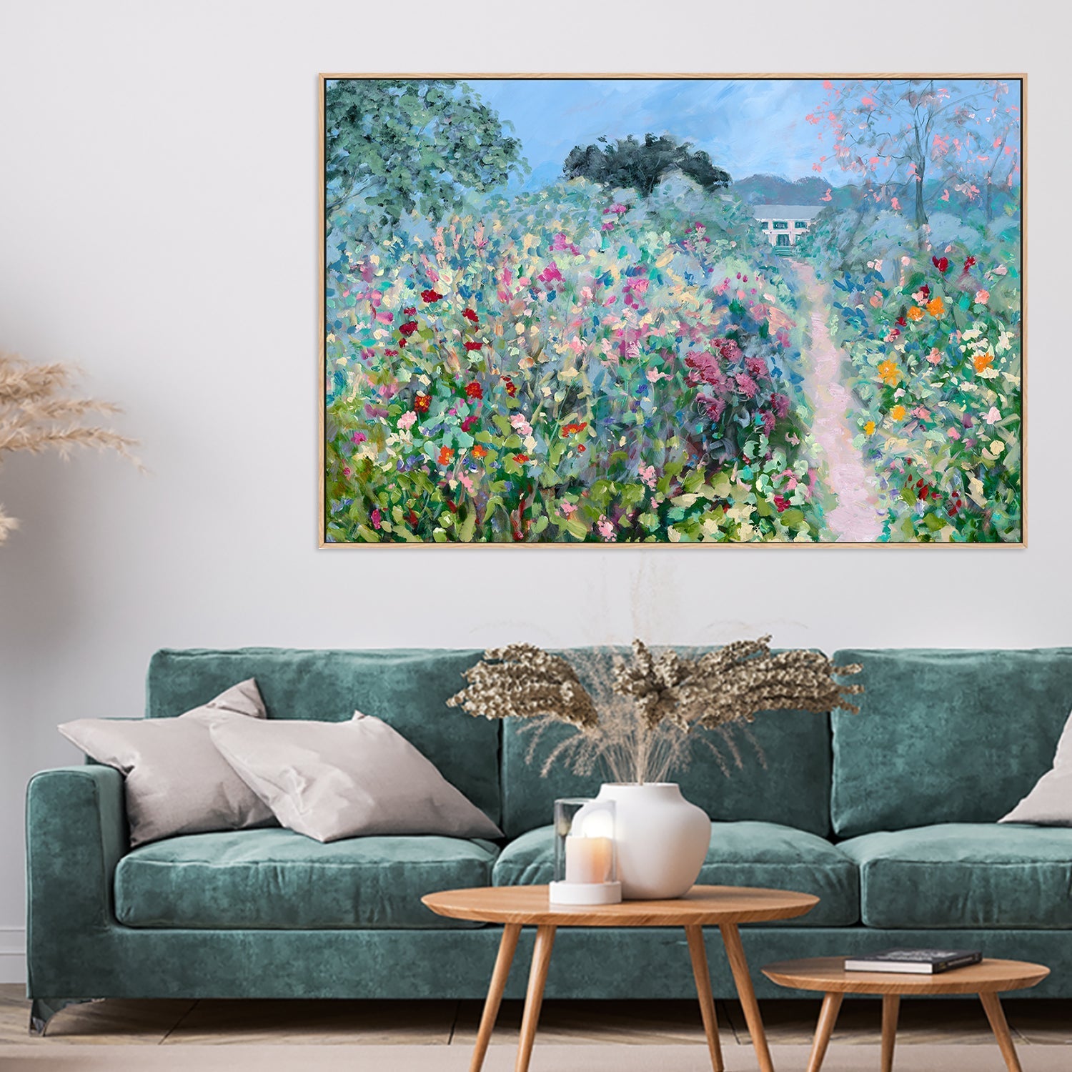 wall-art-print-canvas-poster-framed-Giverny Flower Path , By Meredith Howse-2