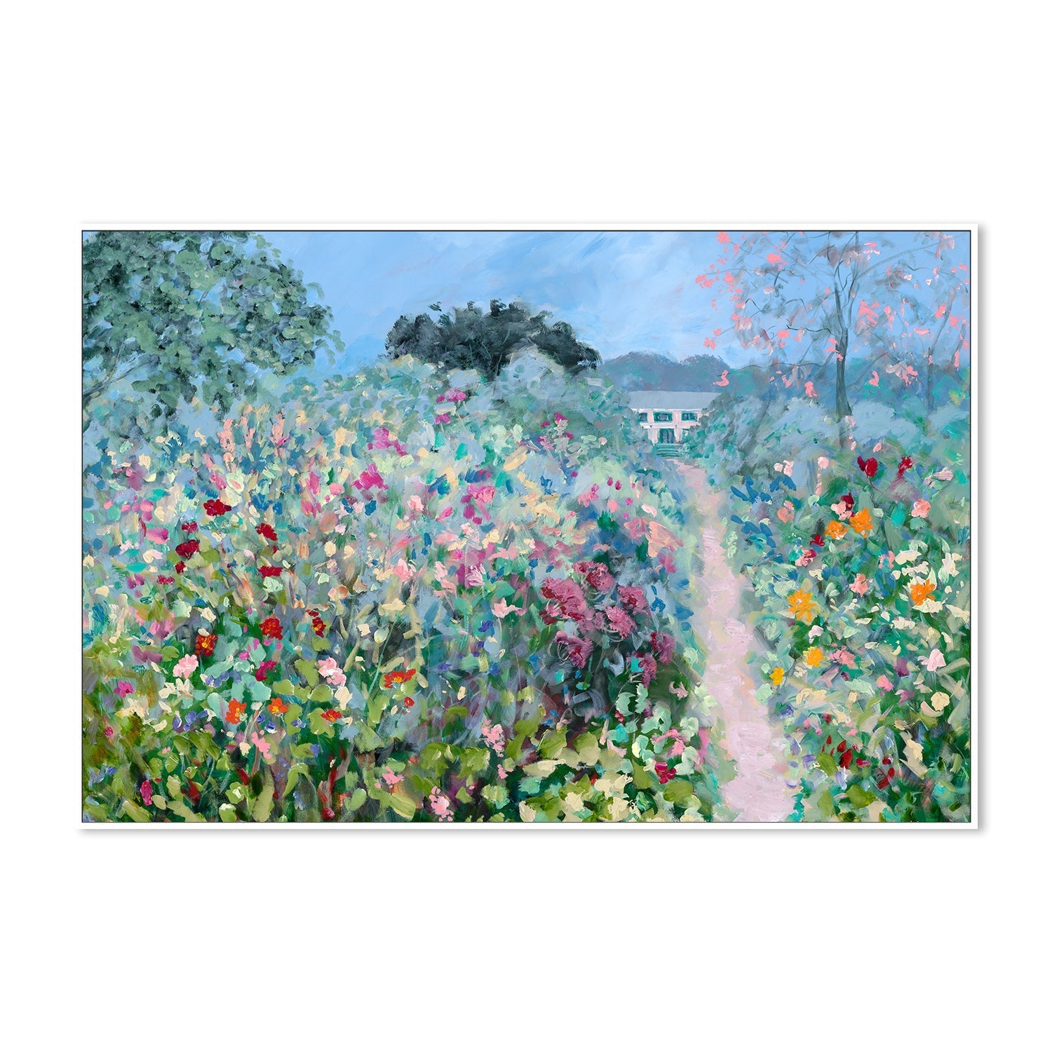 wall-art-print-canvas-poster-framed-Giverny Flower Path , By Meredith Howse-5