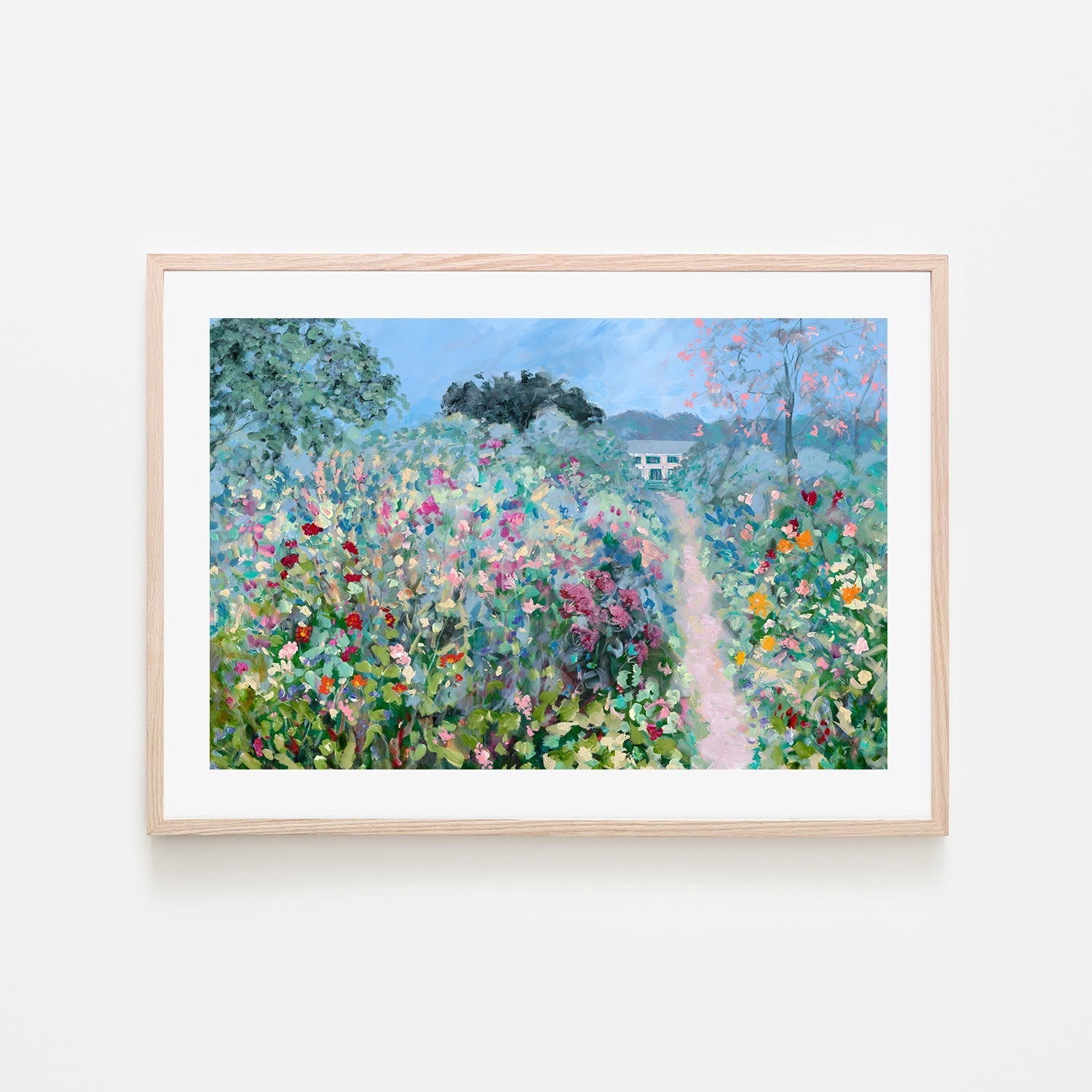 wall-art-print-canvas-poster-framed-Giverny Flower Path , By Meredith Howse-6