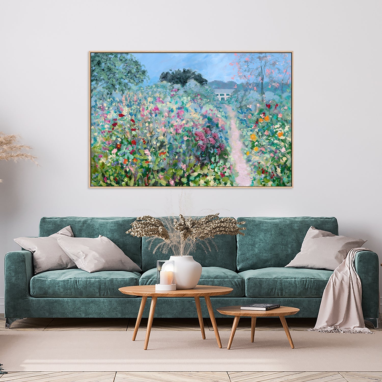 wall-art-print-canvas-poster-framed-Giverny Flower Path , By Meredith Howse-7