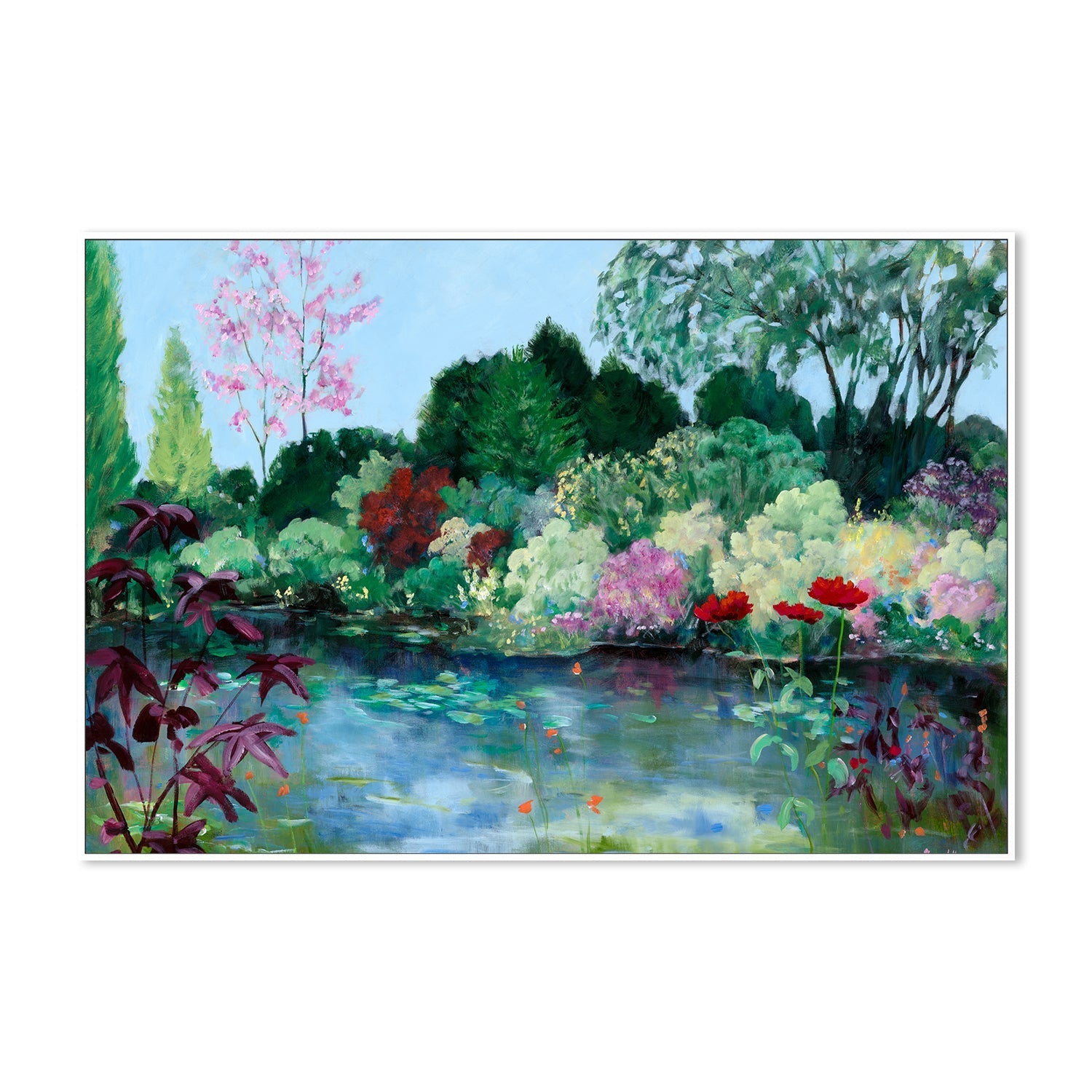 wall-art-print-canvas-poster-framed-Giverny Water Lily Pond , By Meredith Howse-5