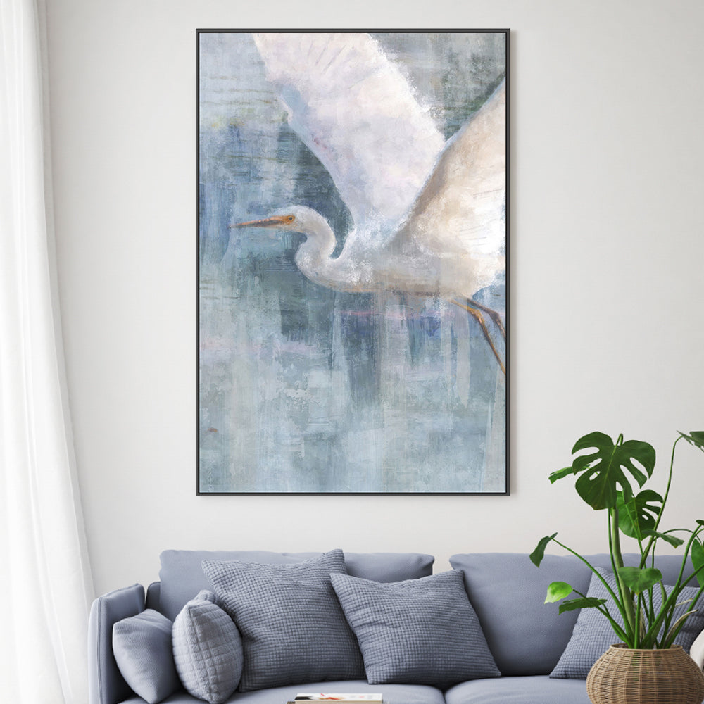 wall-art-print-canvas-poster-framed-Glacier Heron, Style B , By Nina Blue-2