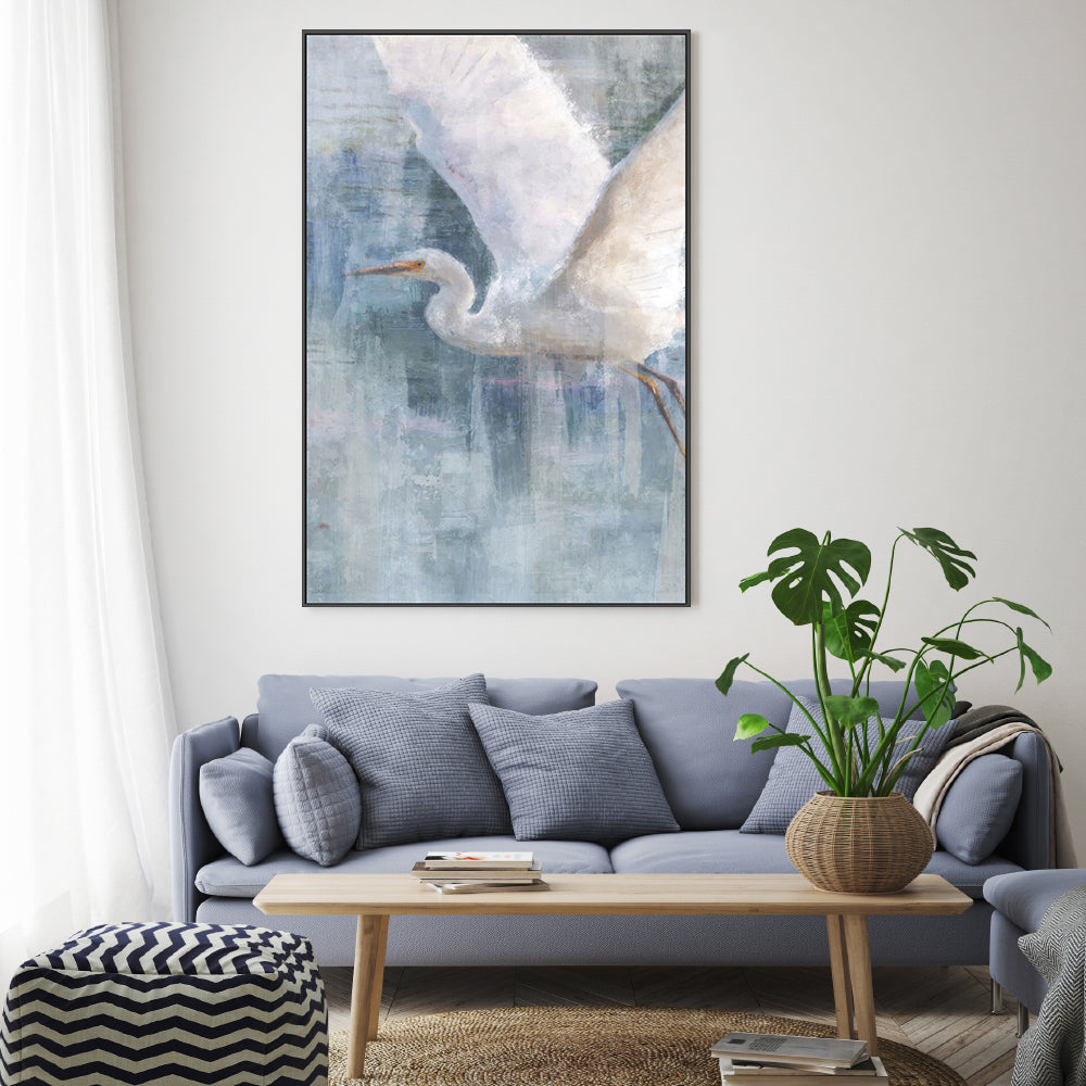 wall-art-print-canvas-poster-framed-Glacier Heron, Style B , By Nina Blue-7