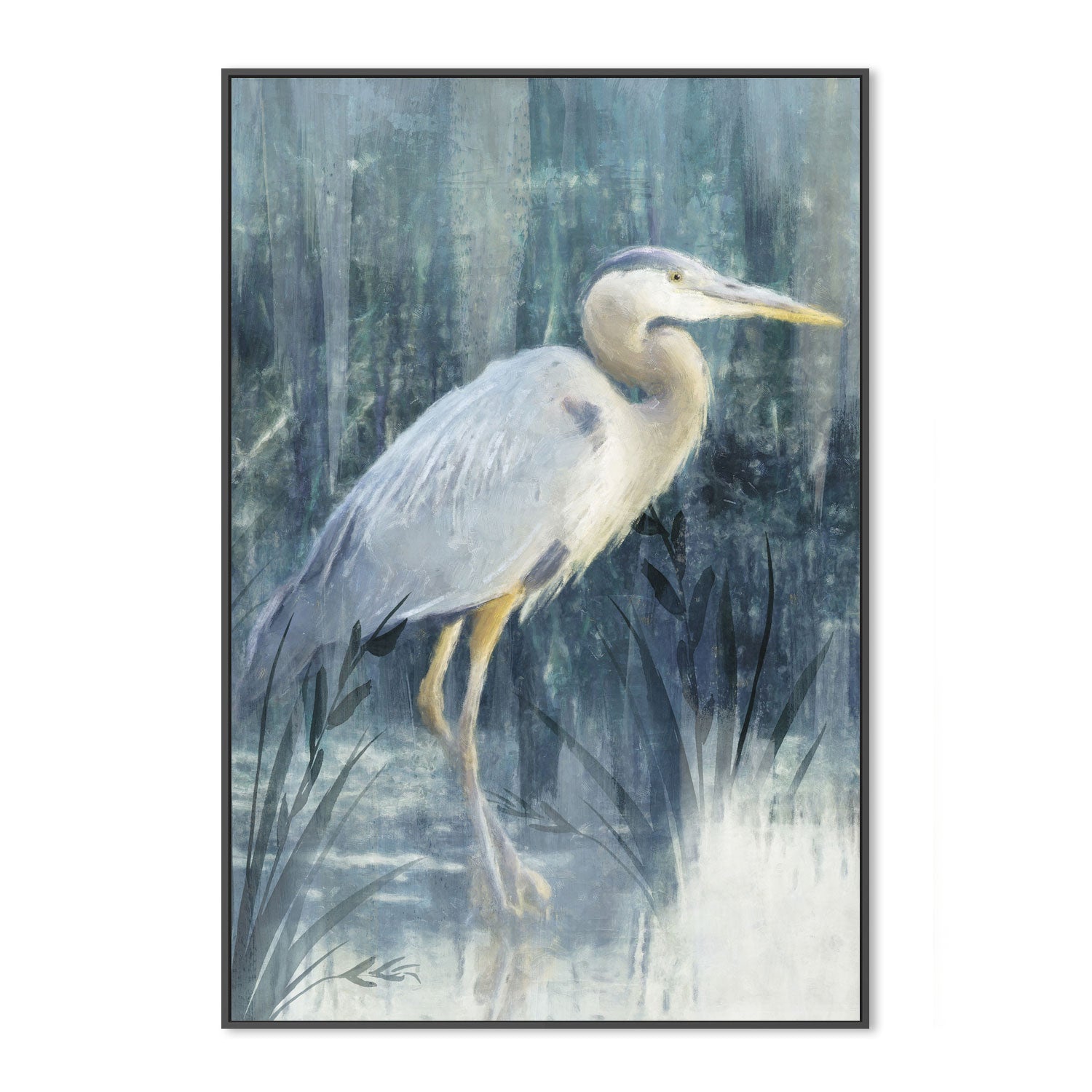 wall-art-print-canvas-poster-framed-Glacier Heron, Style C , By Nina Blue-3