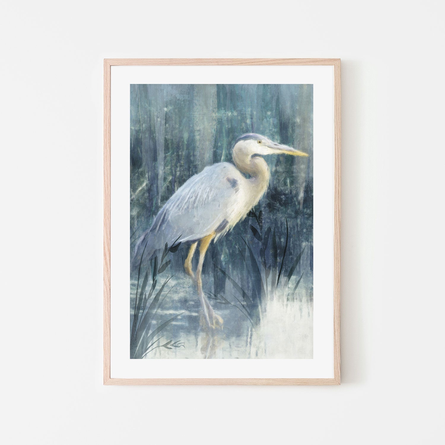 wall-art-print-canvas-poster-framed-Glacier Heron, Style C , By Nina Blue-6