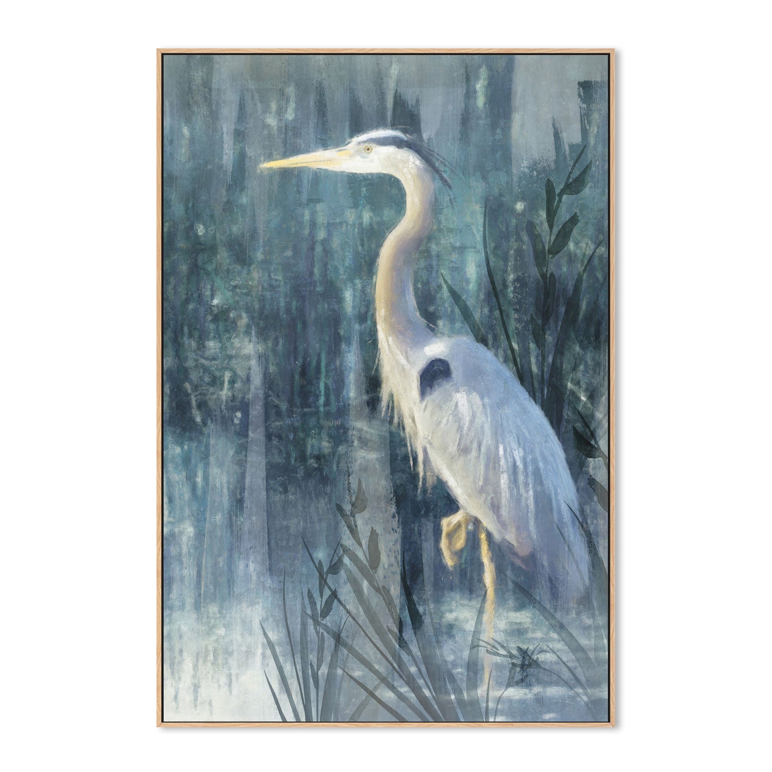 wall-art-print-canvas-poster-framed-Glacier Heron, Style D , By Nina Blue-4