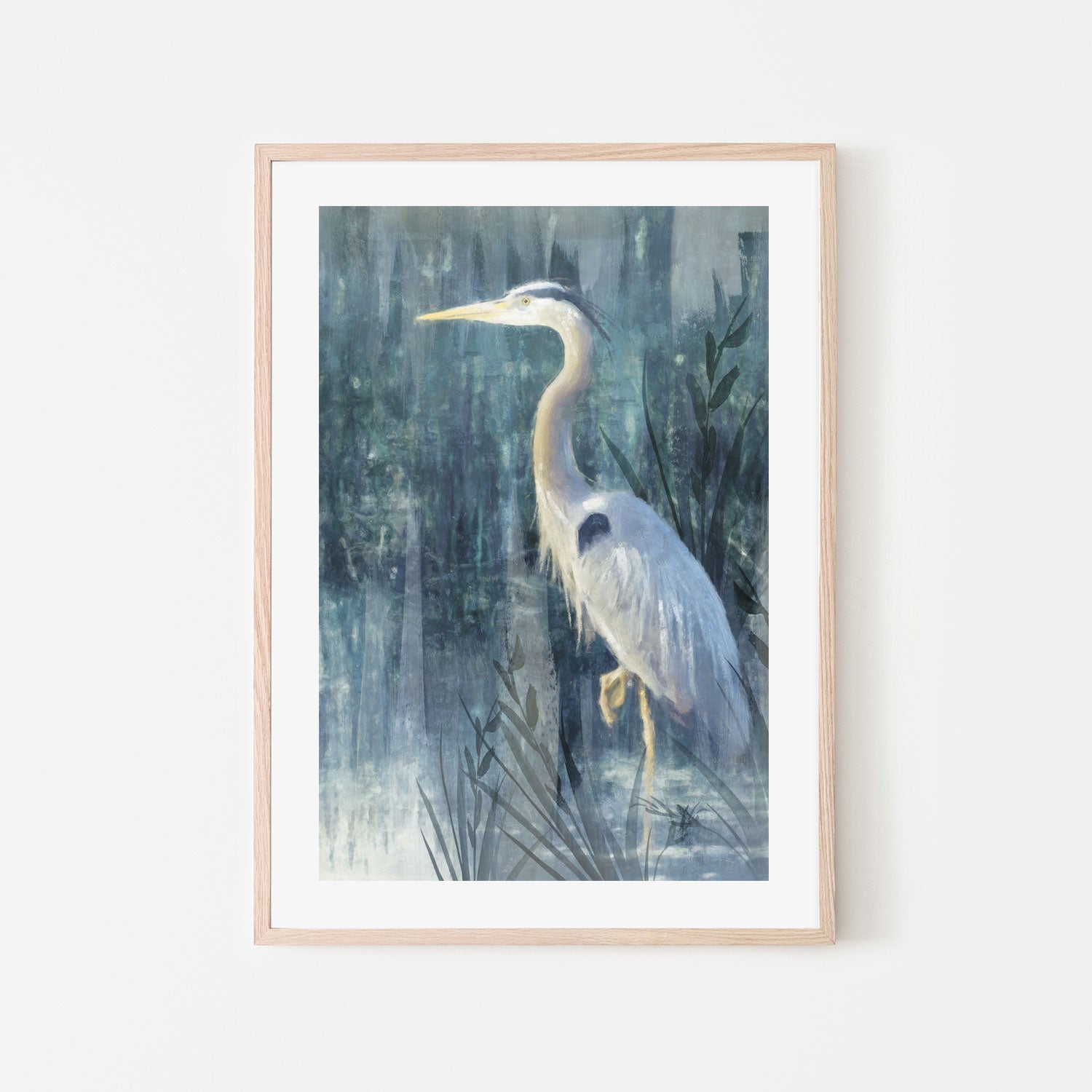 wall-art-print-canvas-poster-framed-Glacier Heron, Style D , By Nina Blue-6