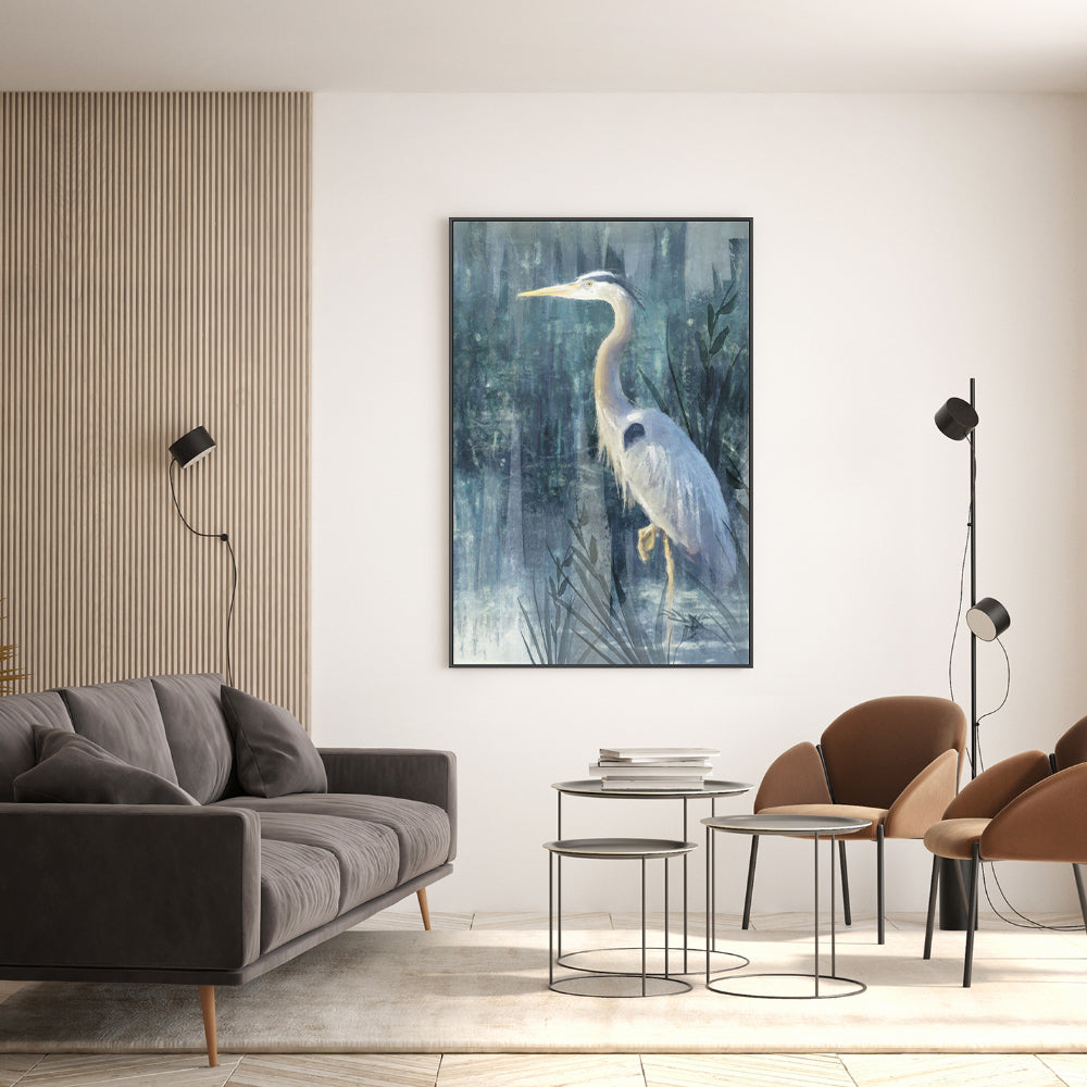 wall-art-print-canvas-poster-framed-Glacier Heron, Style D , By Nina Blue-7