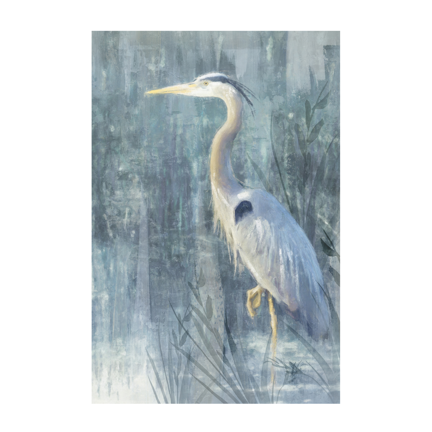 wall-art-print-canvas-poster-framed-Glacier Heron, Style E , By Nina Blue-1