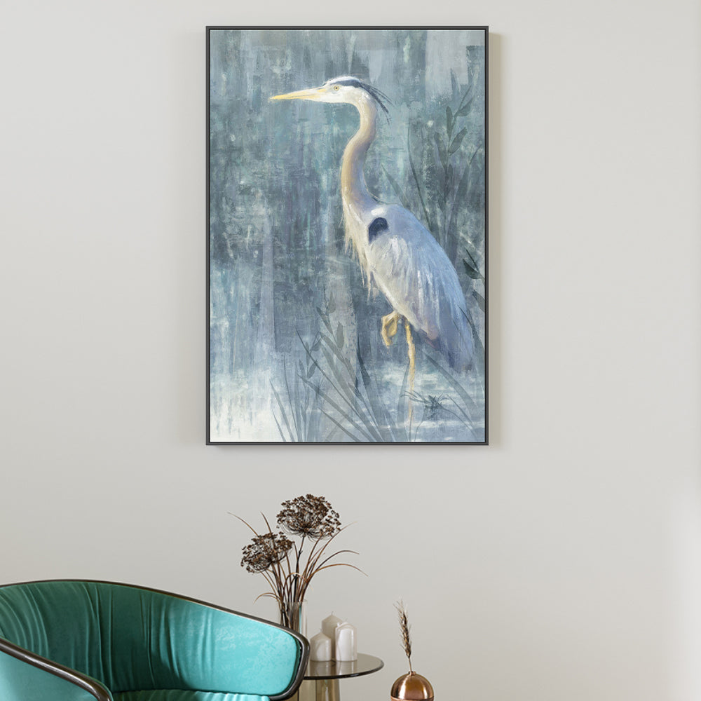 wall-art-print-canvas-poster-framed-Glacier Heron, Style E , By Nina Blue-2