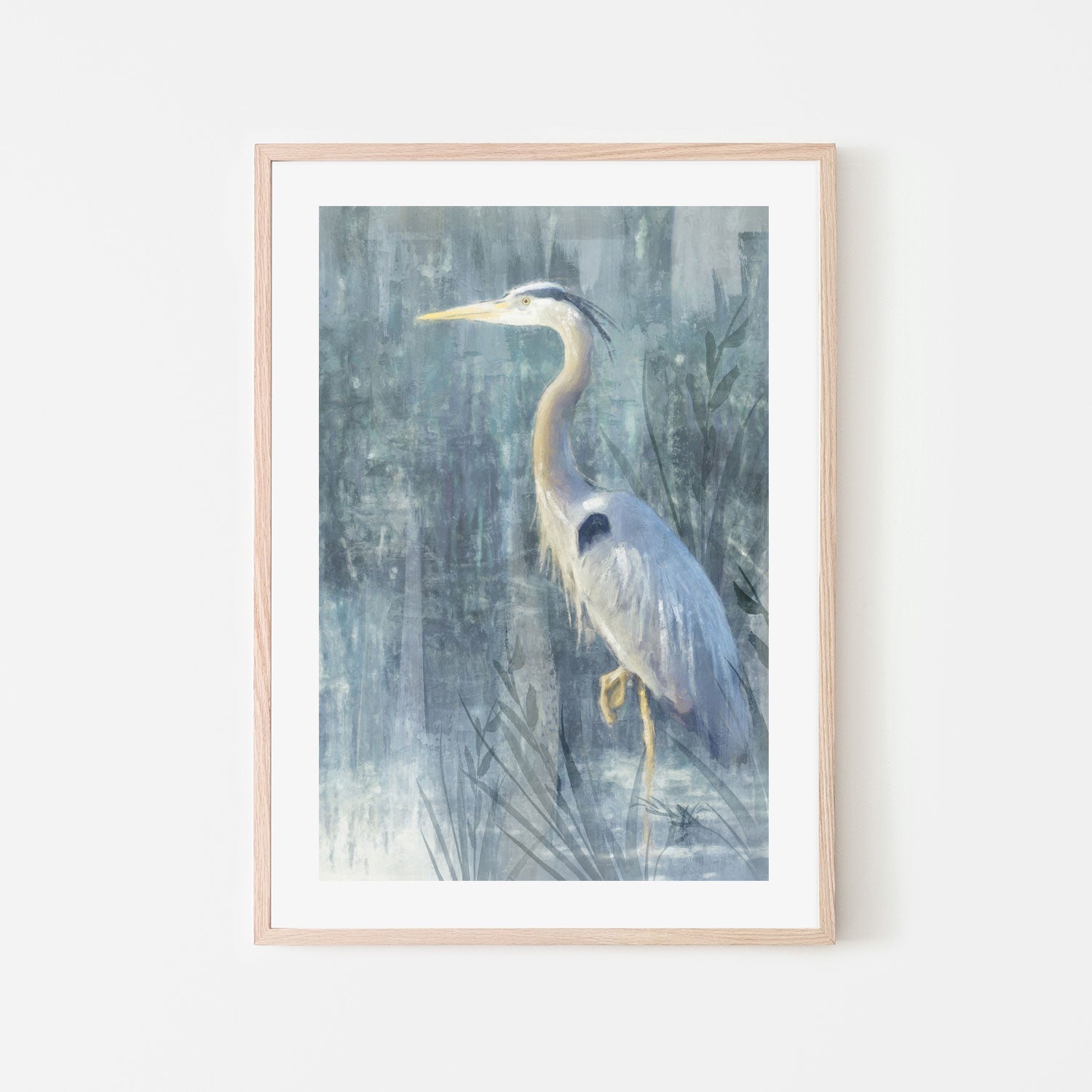 wall-art-print-canvas-poster-framed-Glacier Heron, Style E , By Nina Blue-6