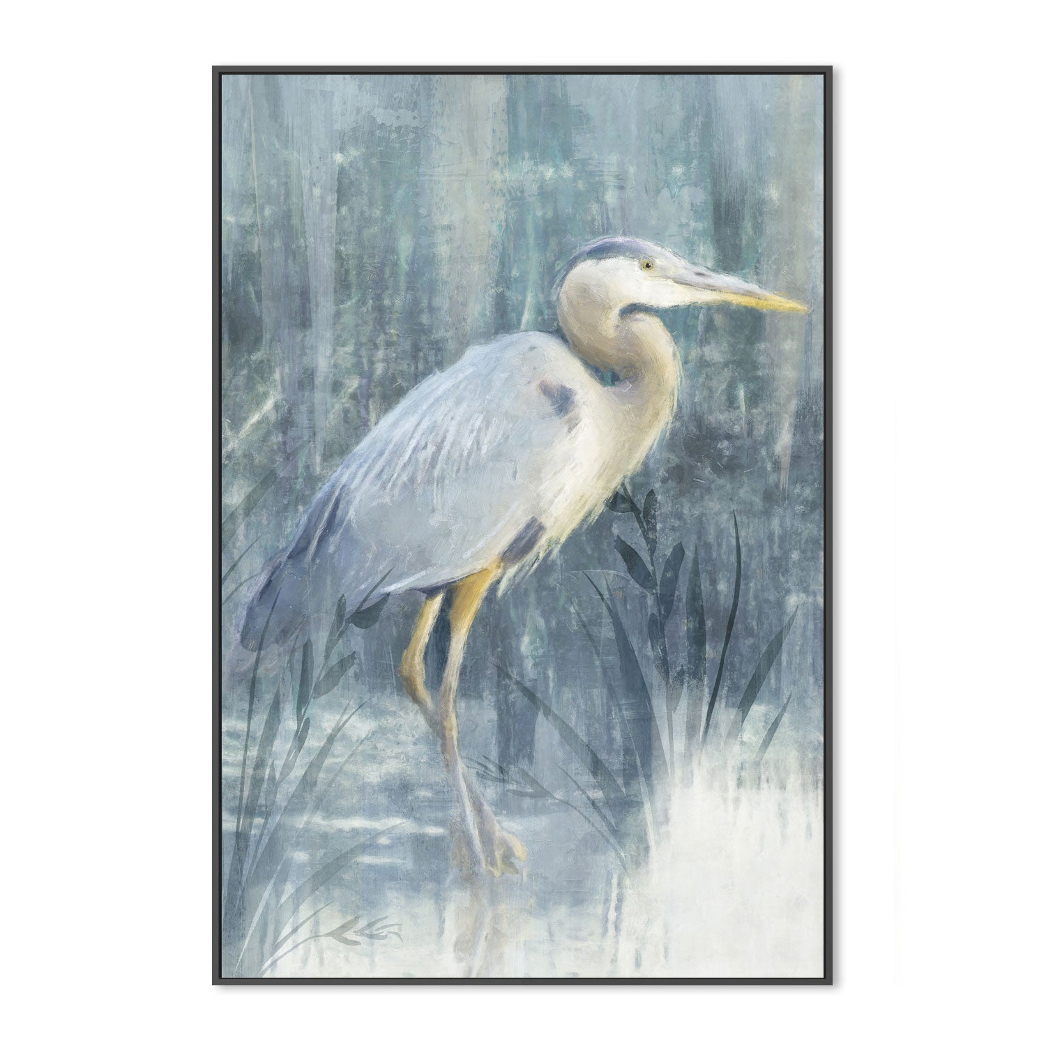 wall-art-print-canvas-poster-framed-Glacier Heron, Style F , By Nina Blue-3