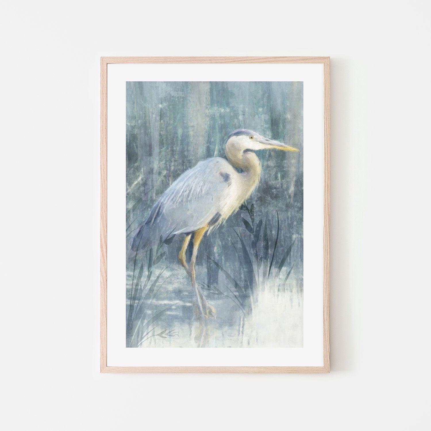 wall-art-print-canvas-poster-framed-Glacier Heron, Style F , By Nina Blue-6