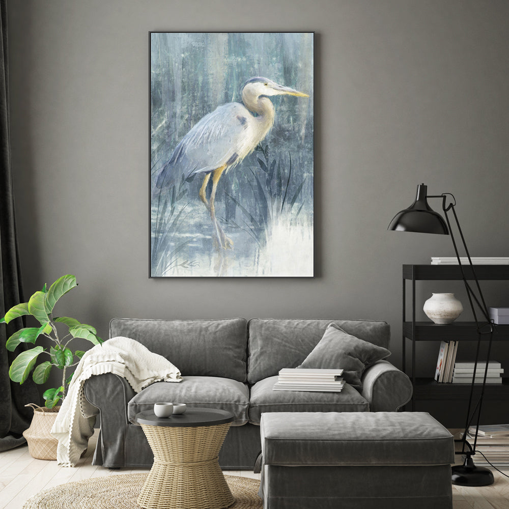 wall-art-print-canvas-poster-framed-Glacier Heron, Style F , By Nina Blue-7