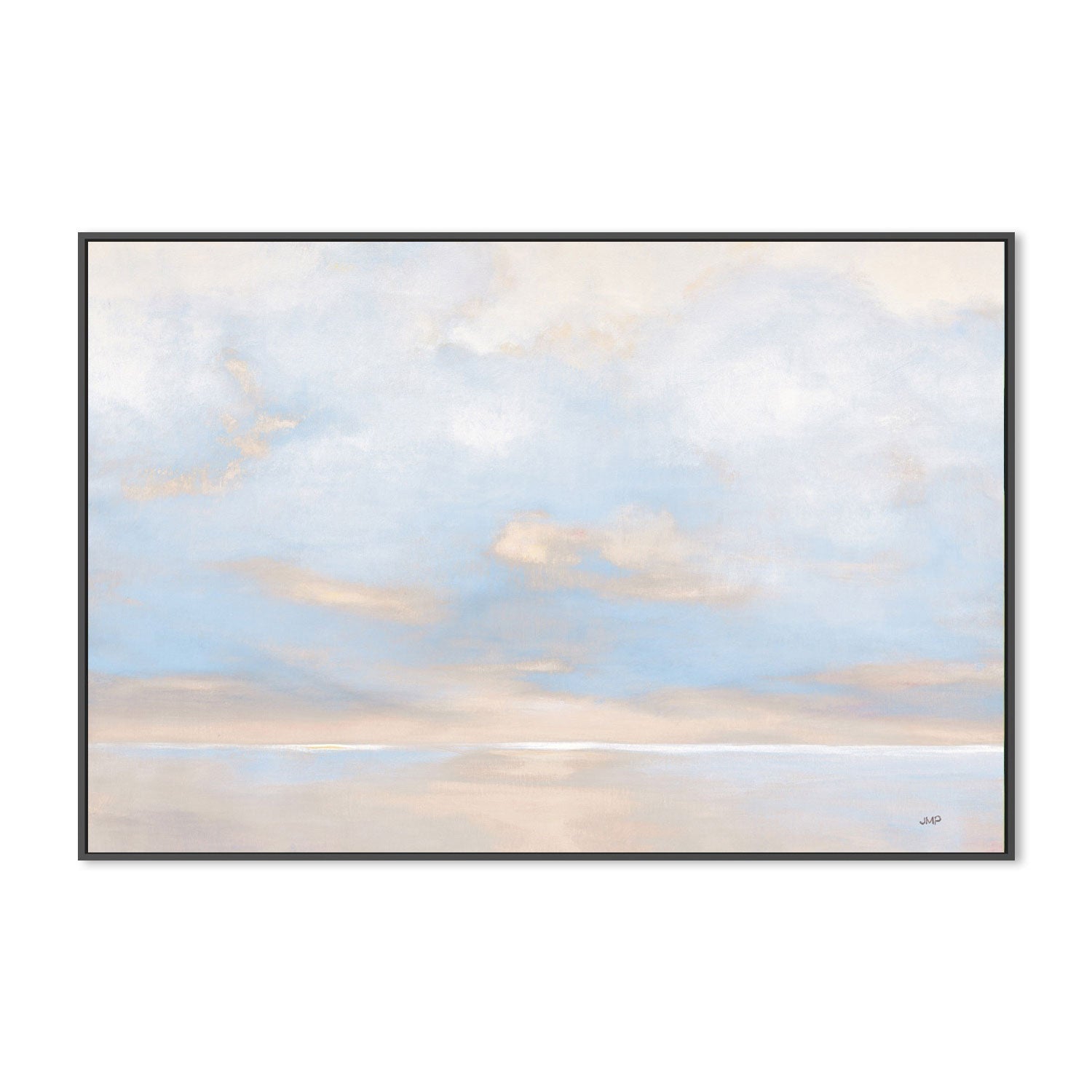 wall-art-print-canvas-poster-framed-Glint on the Horizon Blue, Style A-by-Julia Purinton-Gioia Wall Art