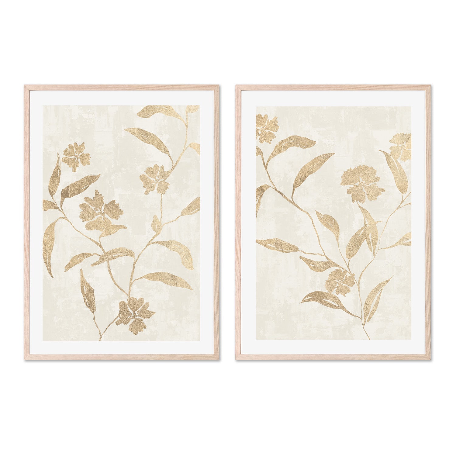 wall-art-print-canvas-poster-framed-Gold Branch, Style A & B, Set Of 2 , By Nina Blue-6