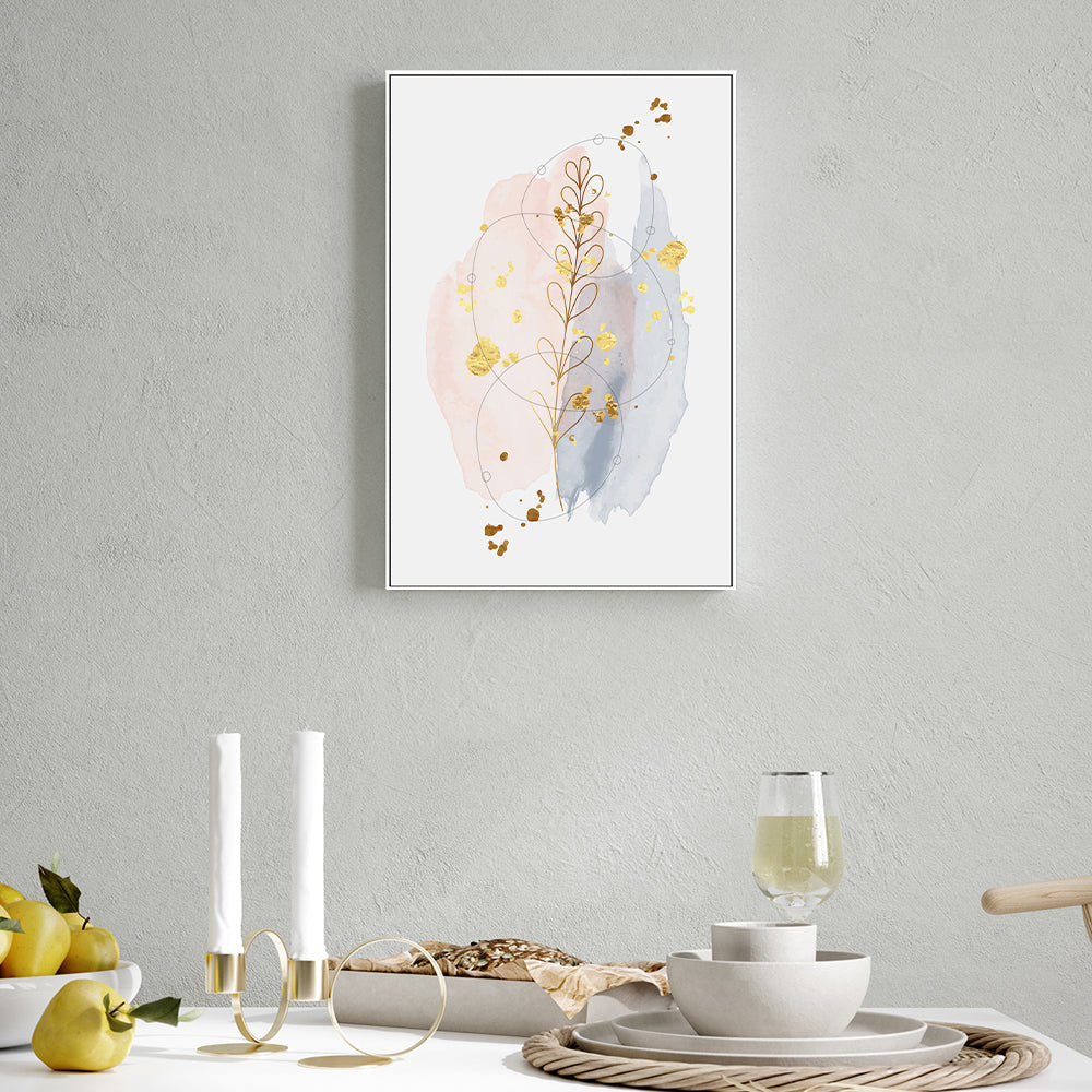 wall-art-print-canvas-poster-framed-Gold Leaf Pastel Abstract, Style B-GIOIA-WALL-ART