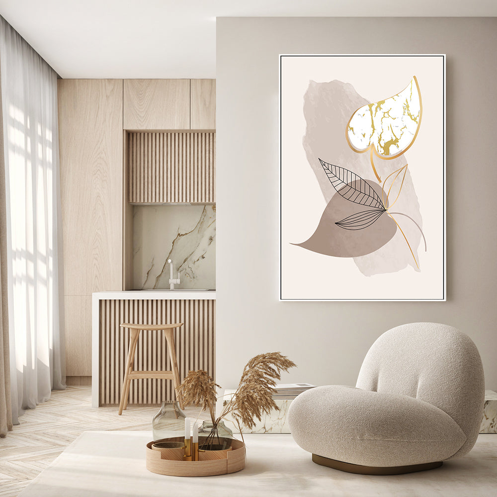 wall-art-print-canvas-poster-framed-Gold Leaf, Style A-GIOIA-WALL-ART