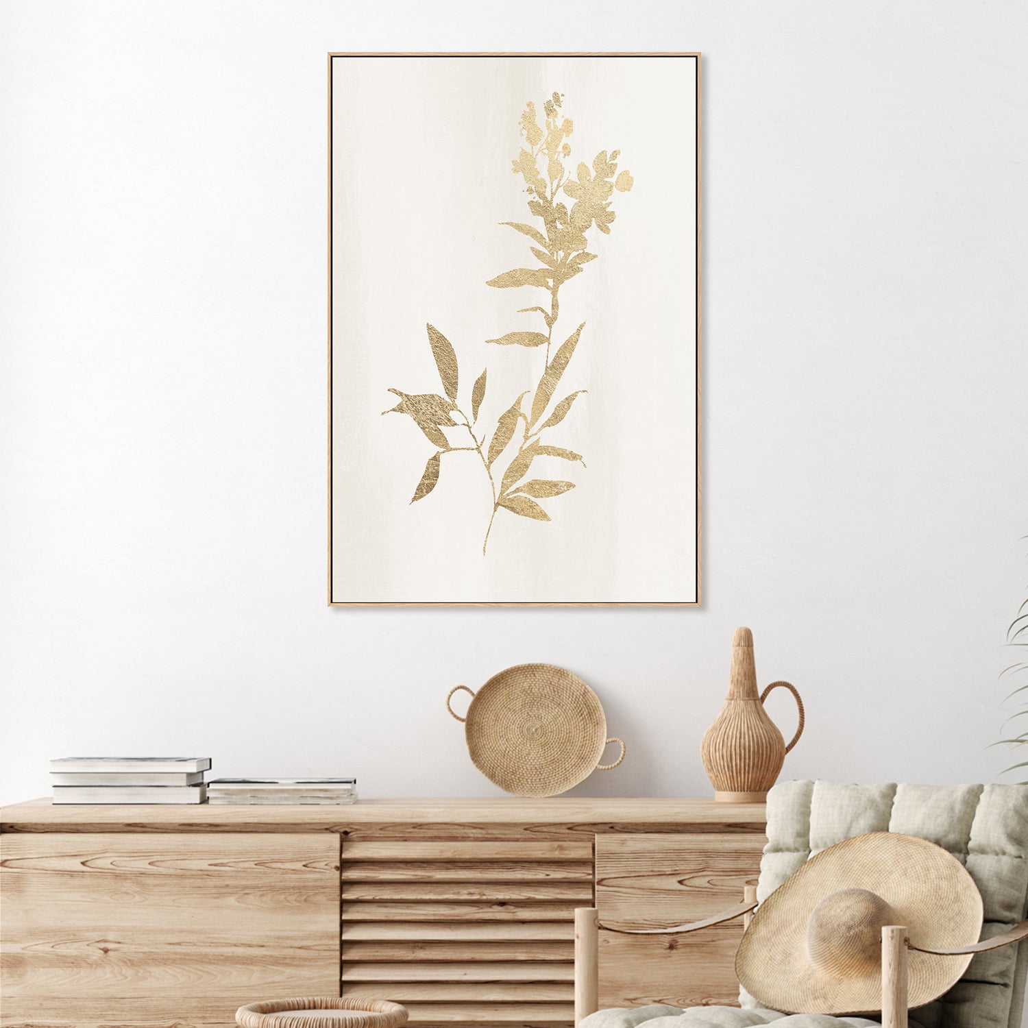 wall-art-print-canvas-poster-framed-Golden Botanical, Style A , By Nina Blue-2